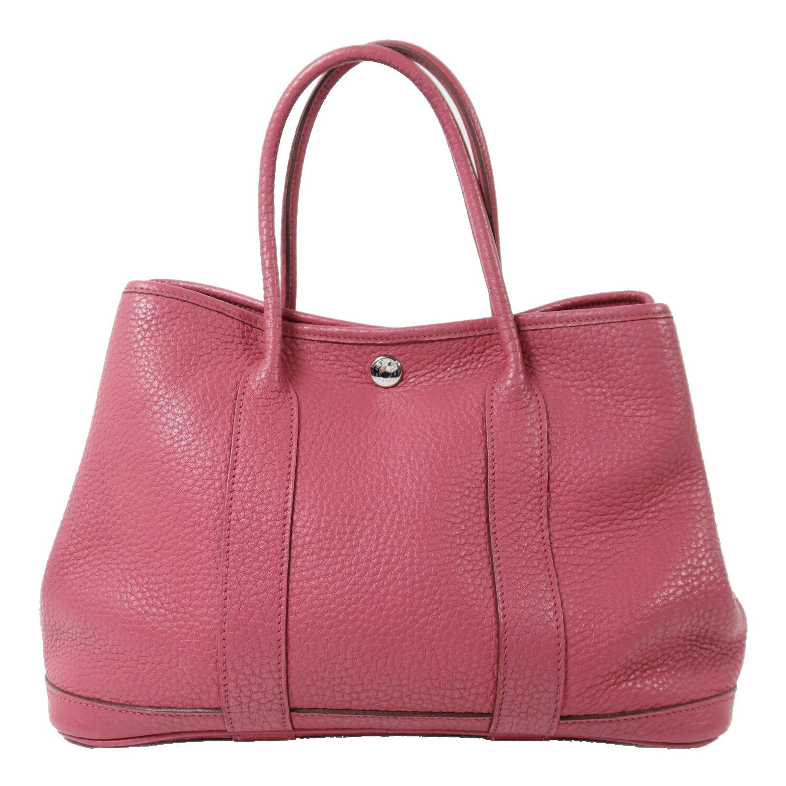 HERMES Negonda皮革Garden Party TPM銀扣手挽袋Tosco