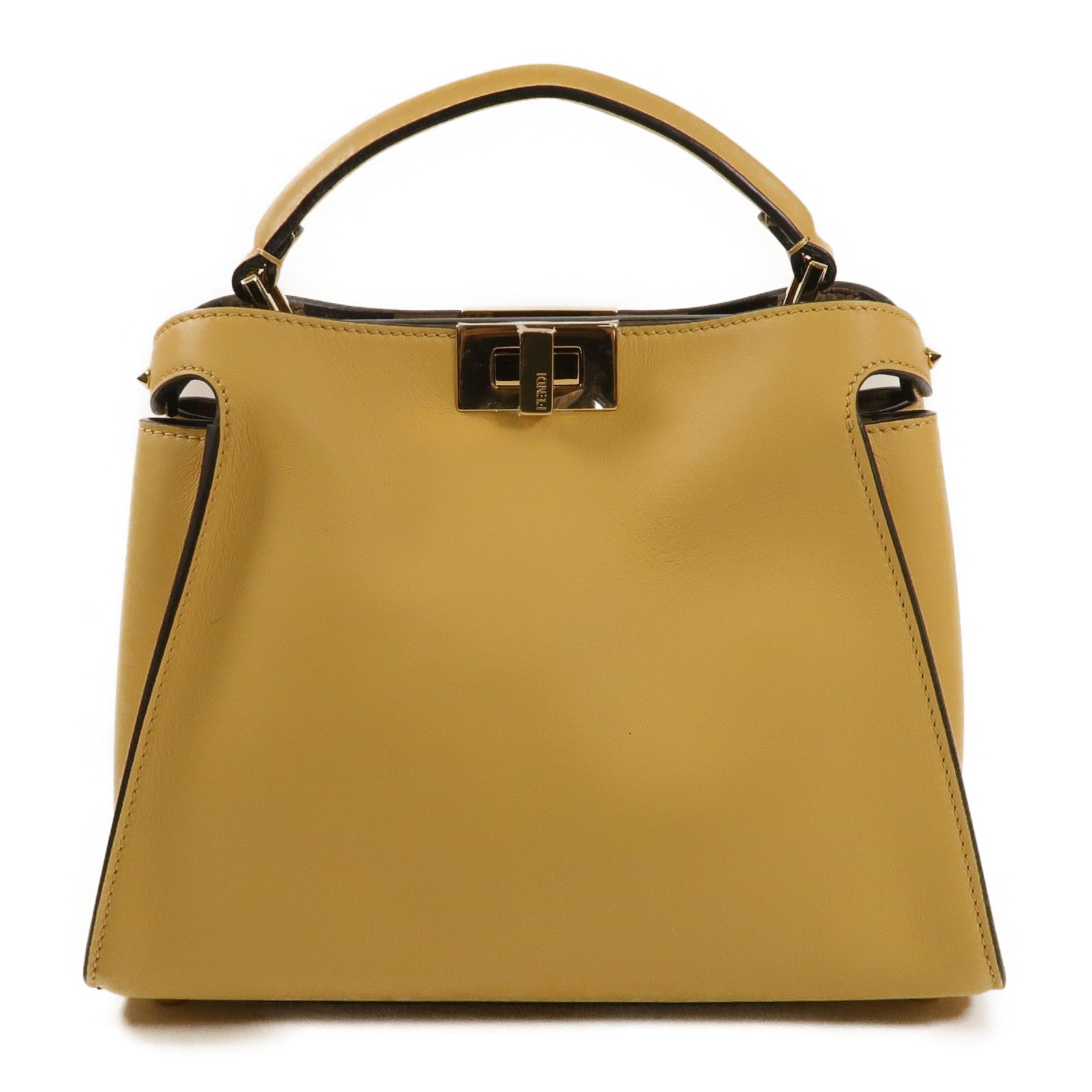 FENDI 牛皮皮革Peekaboo手挽肩背兩用袋