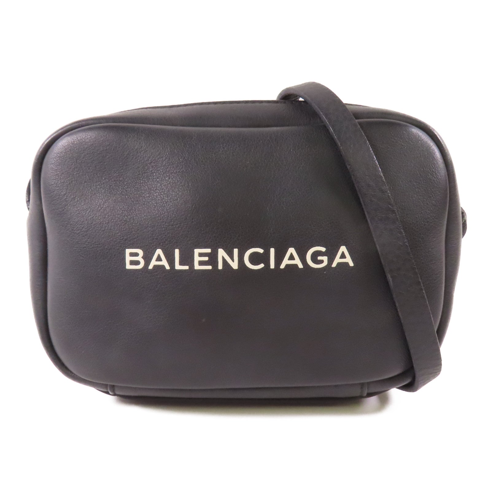 BALENCIAGA 牛皮皮革Camera Bag銀扣肩背袋