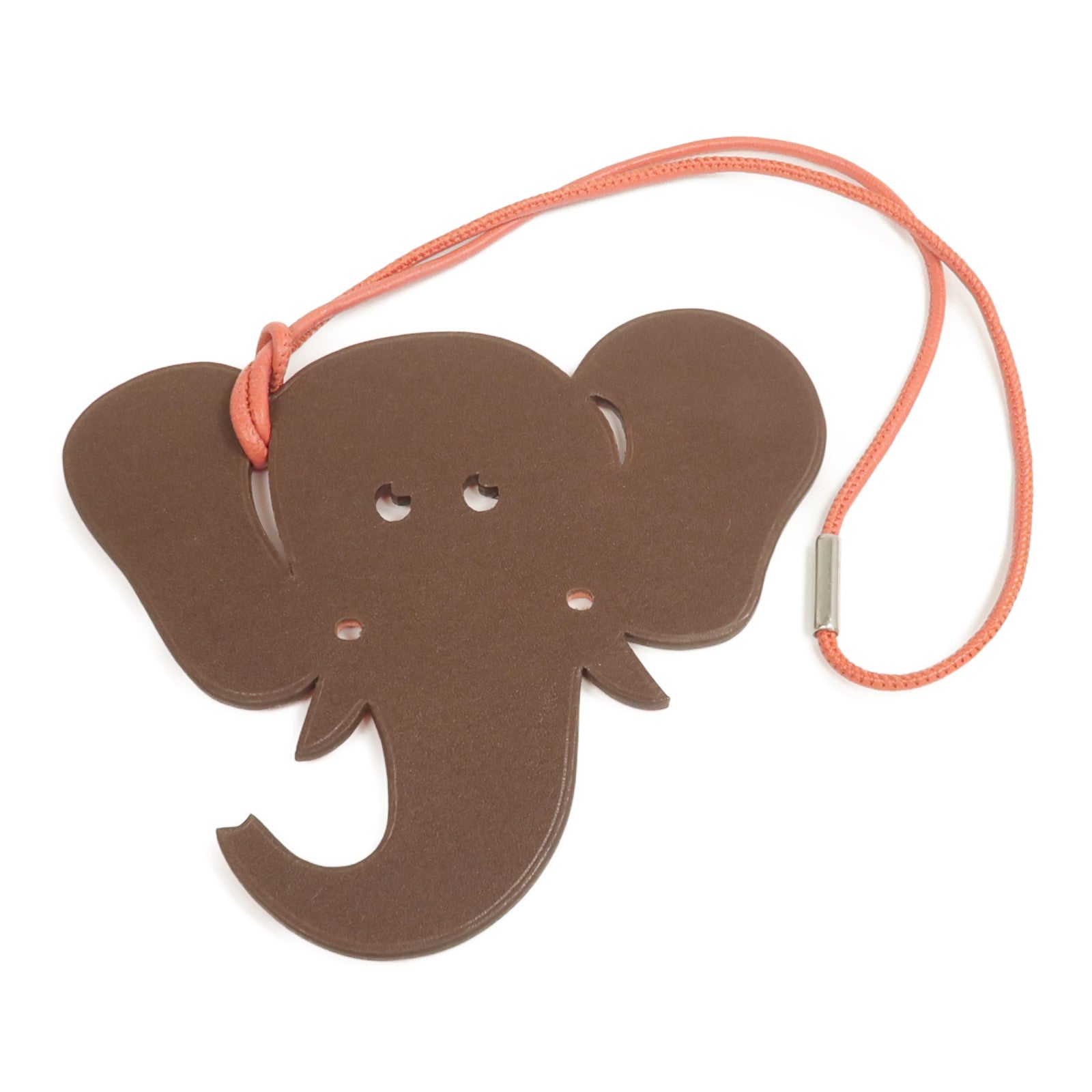 HERMES Epsom皮革Petit H Charm掛飾Capucine