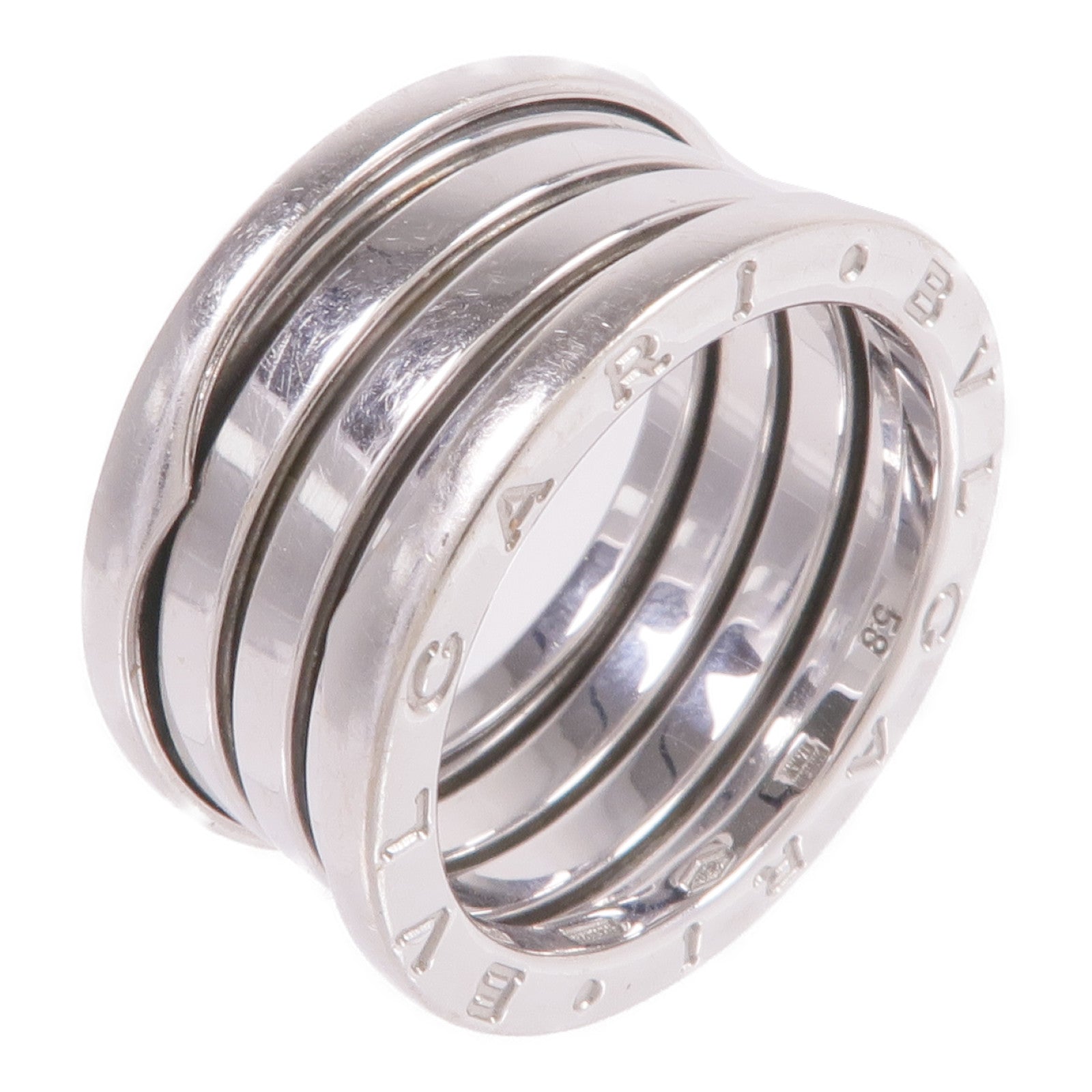 BVLGARI 18K白金B.zero1 Four-Band Ring戒指Bvlgari#58/US#8