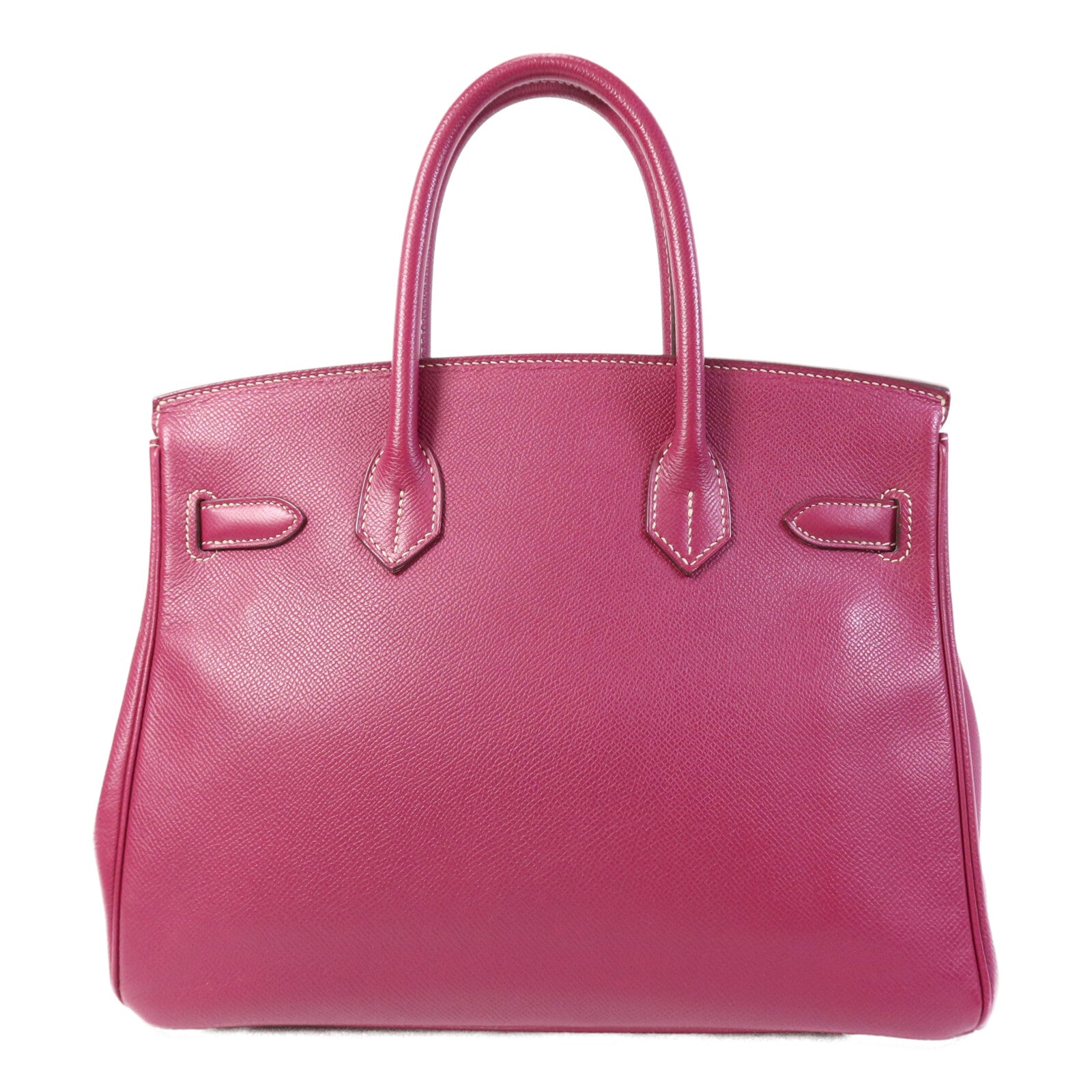 HERMES Epsom皮革Birkin 30銀扣手挽袋Tosca/Rose Tyrien