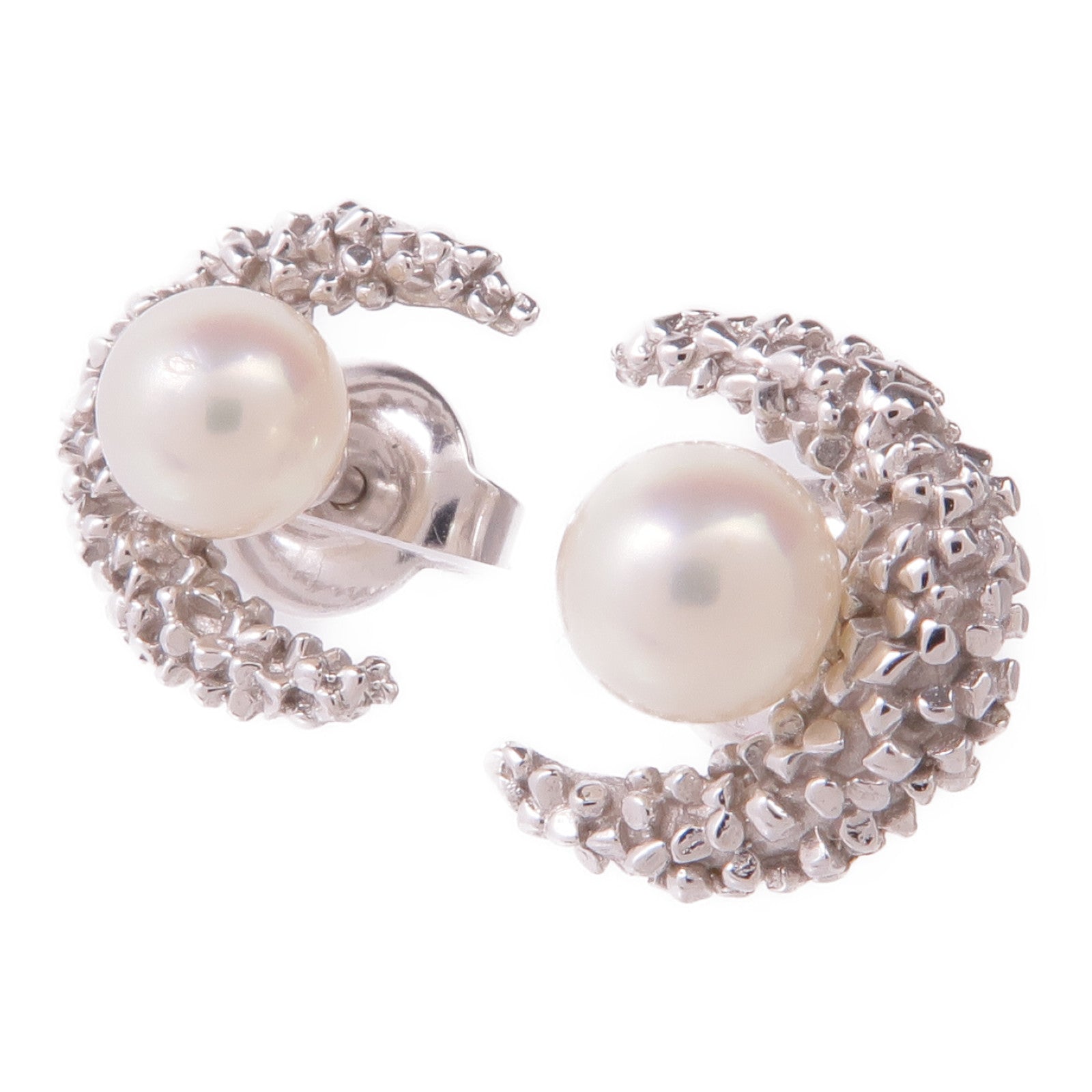 MIKIMOTO 18K白金Akoya Pearl Earrings珍珠耳環