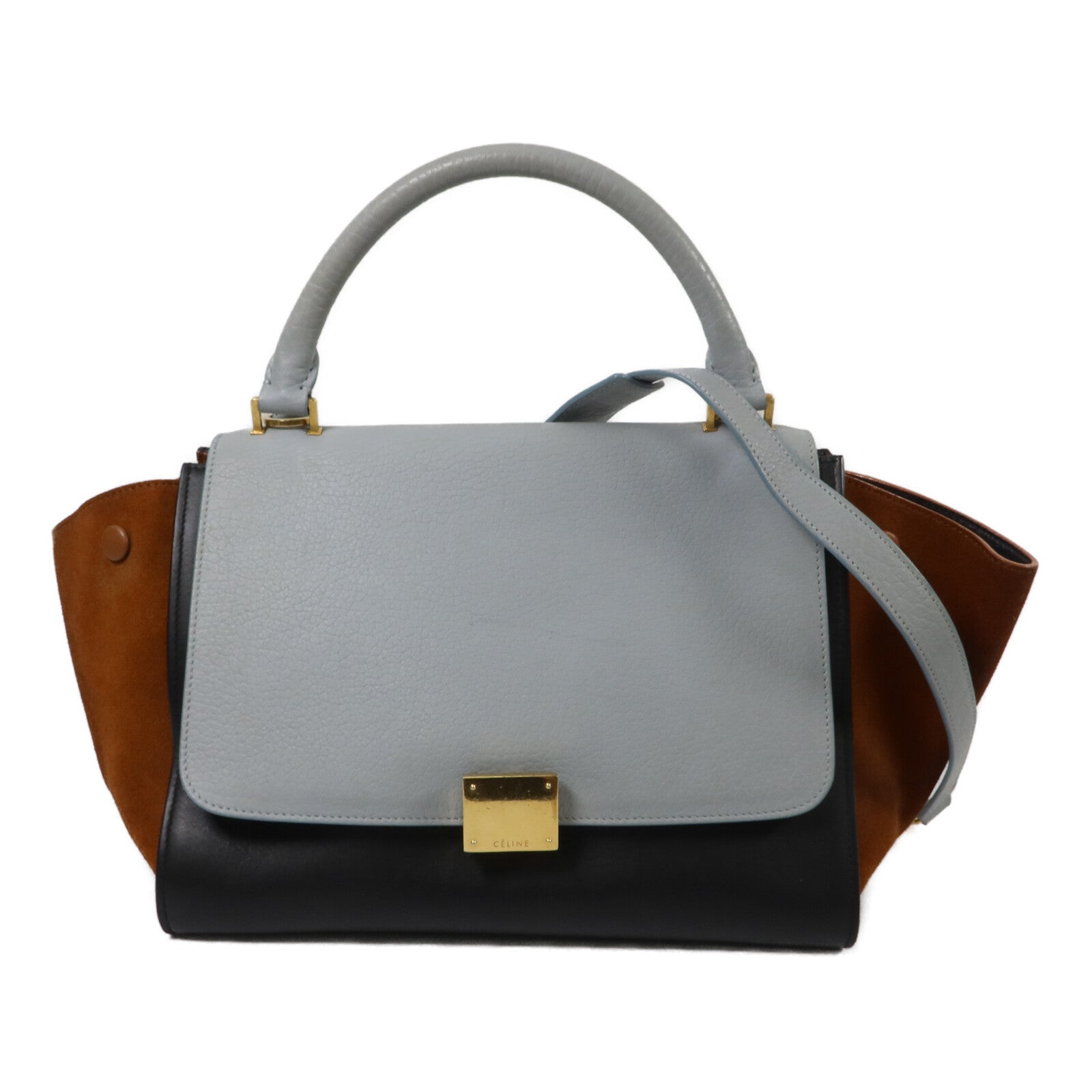 CELINE 牛皮皮革Trapeze Small手挽肩背兩用袋
