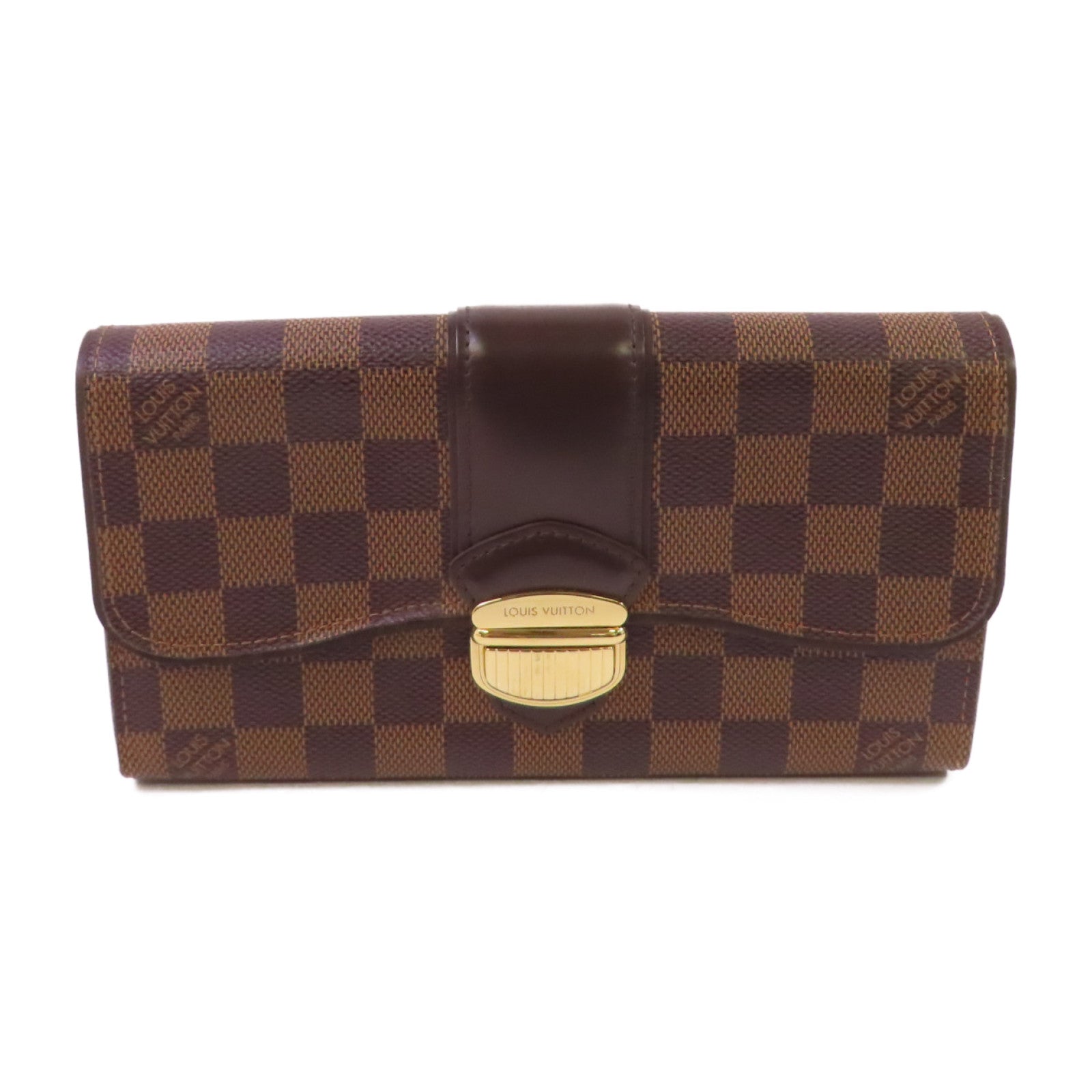 LOUIS VUITTON LV GHW Sistina Wallet Long Wallet N61747 Damier Ebene Brown