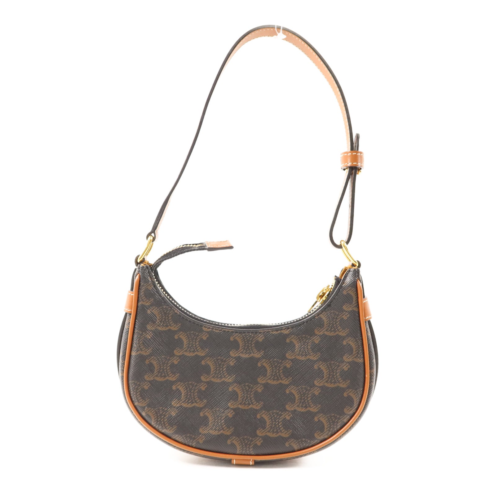 CELINE 塗層帆布Ava Mini金扣手挽袋
