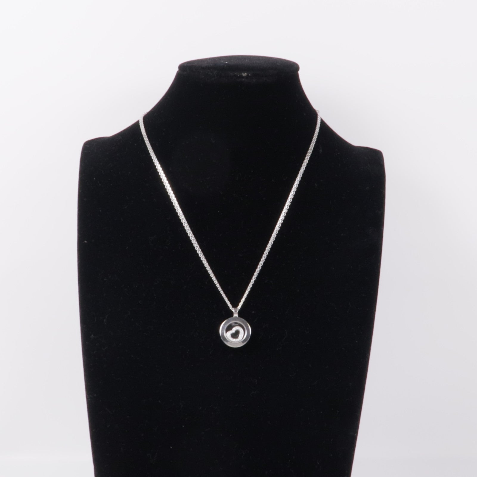 Chopard【激減優惠】 18K白金Happy Spirit Heart Diamond Necklace項鍊