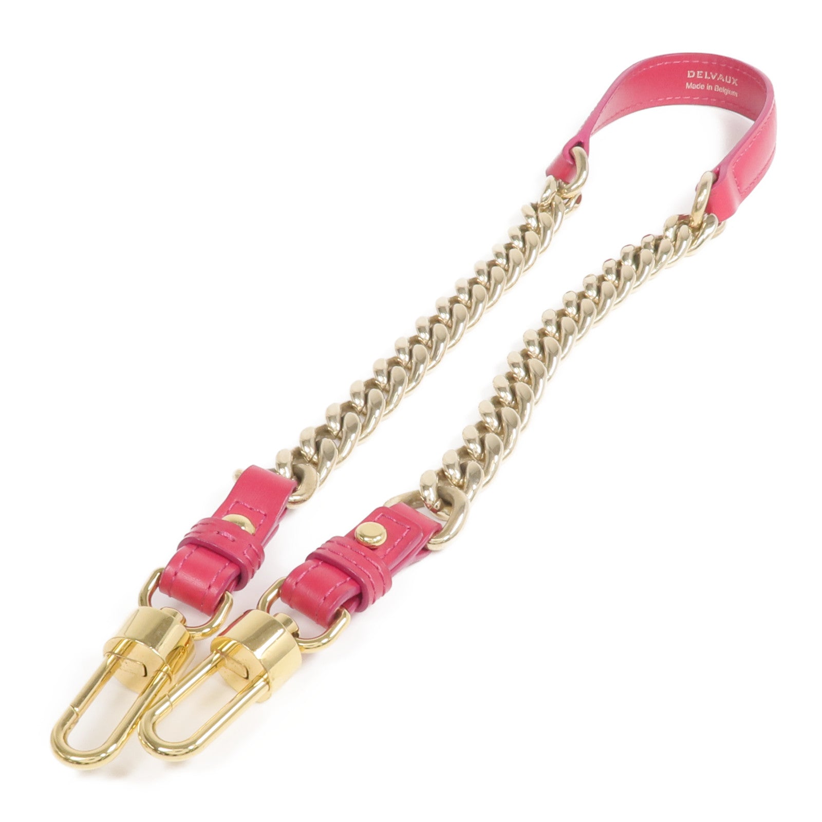 Delvaux 牛皮皮革Shoulder Strap金扣肩帶