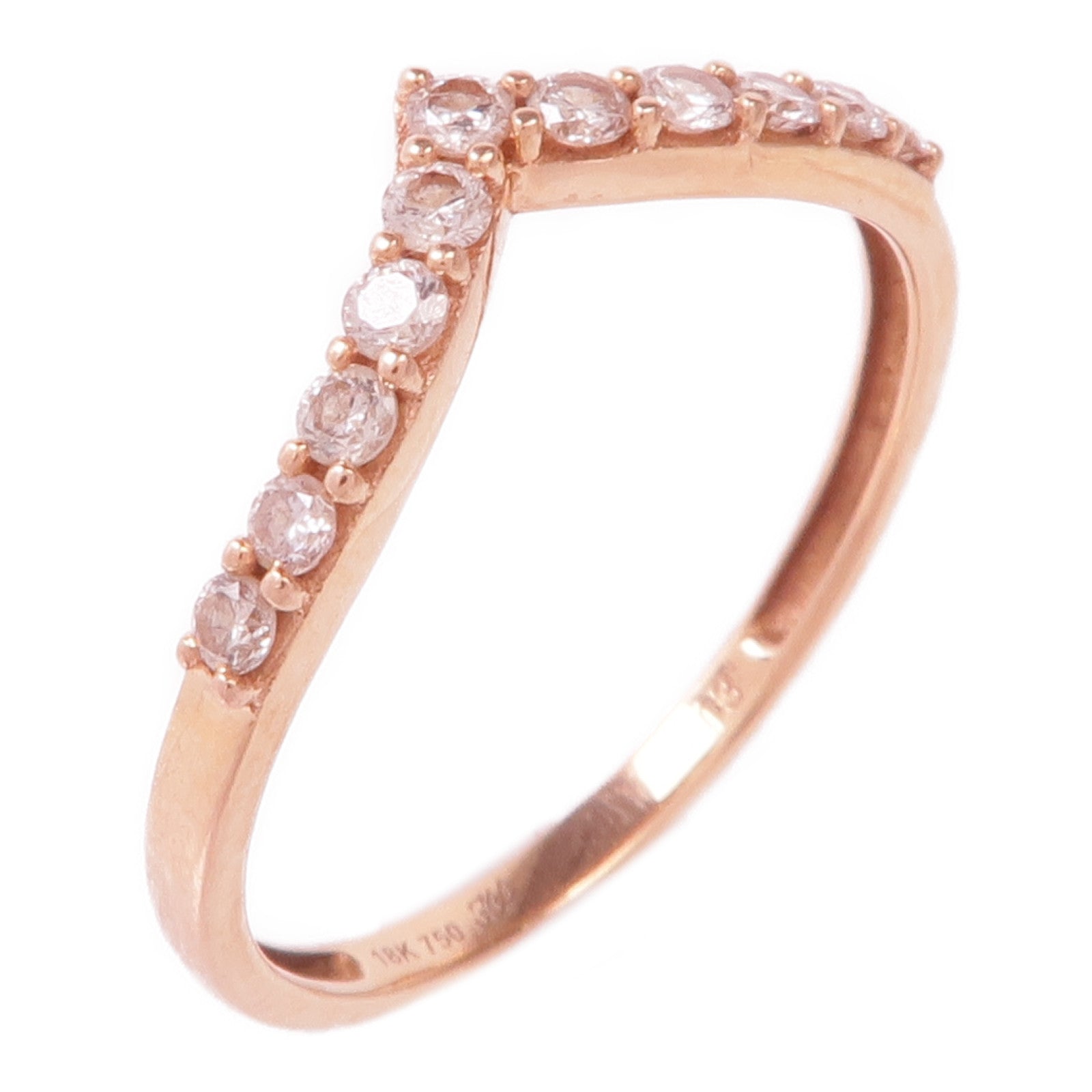 JEWELRY 18K玫瑰金Diamond Ring鑽石戒指US#6