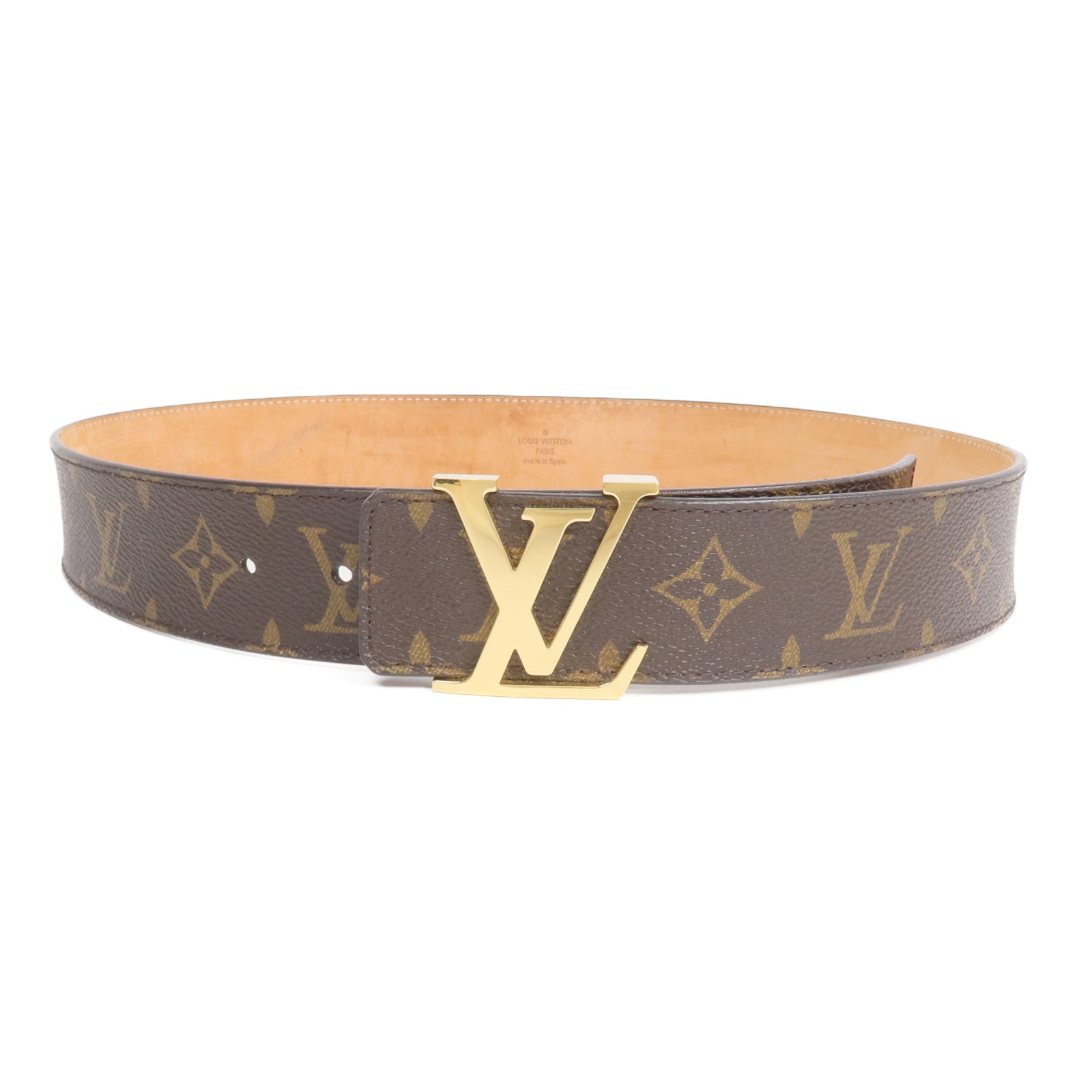 LOUIS VUITTON Monogram Initiales Belt金扣皮帶