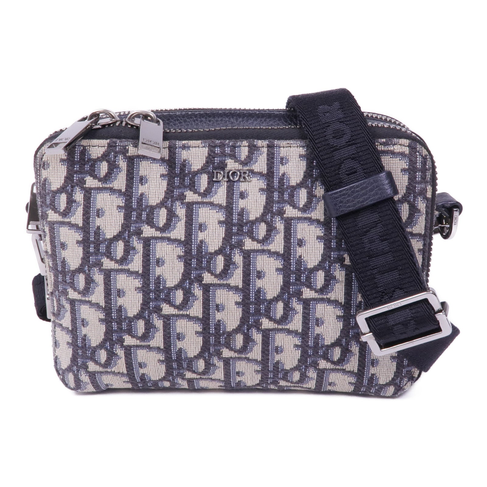 Dior 帆布Shoulder Bag銀扣肩背袋