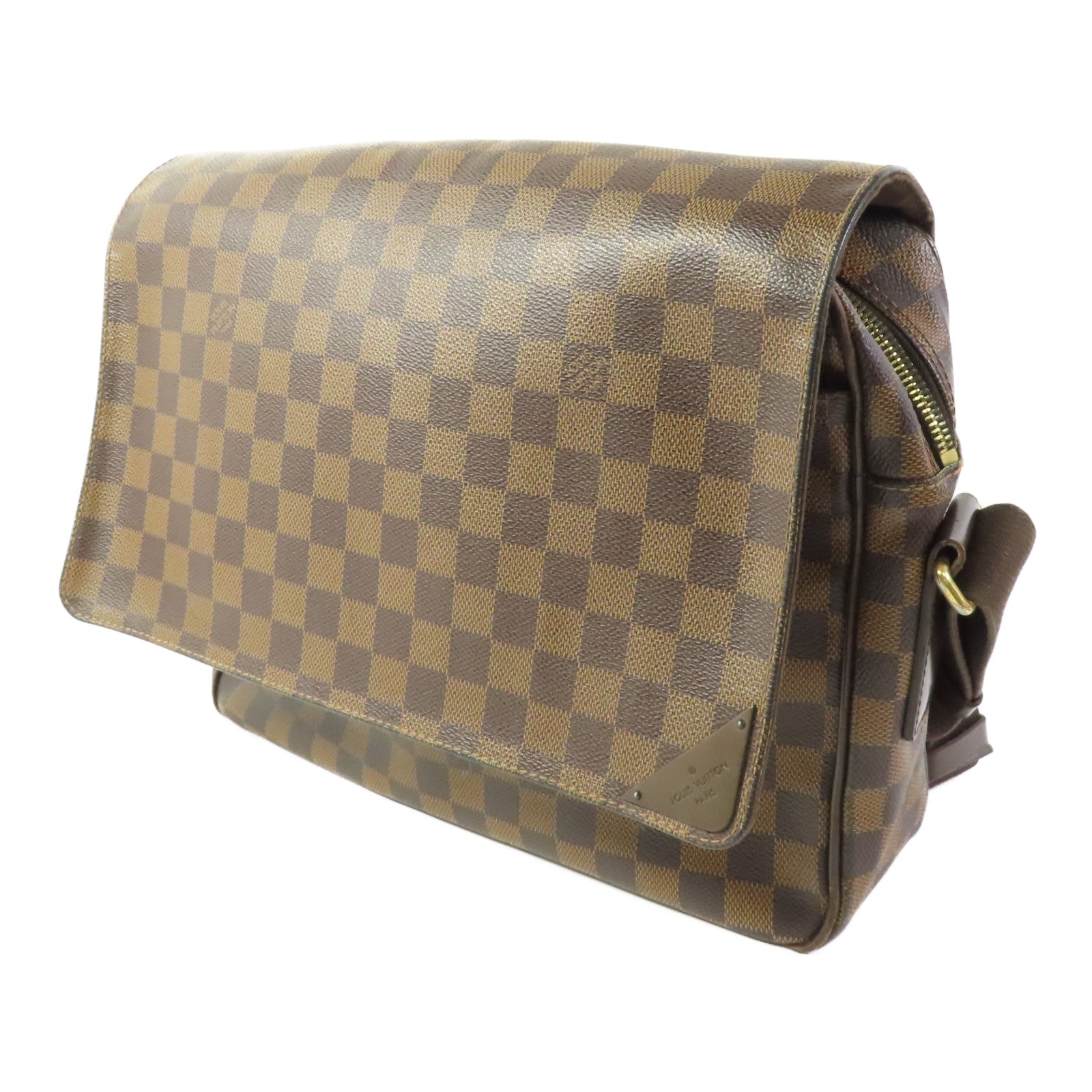 LOUIS VUITTON Damier Shelton MM金扣肩背袋
