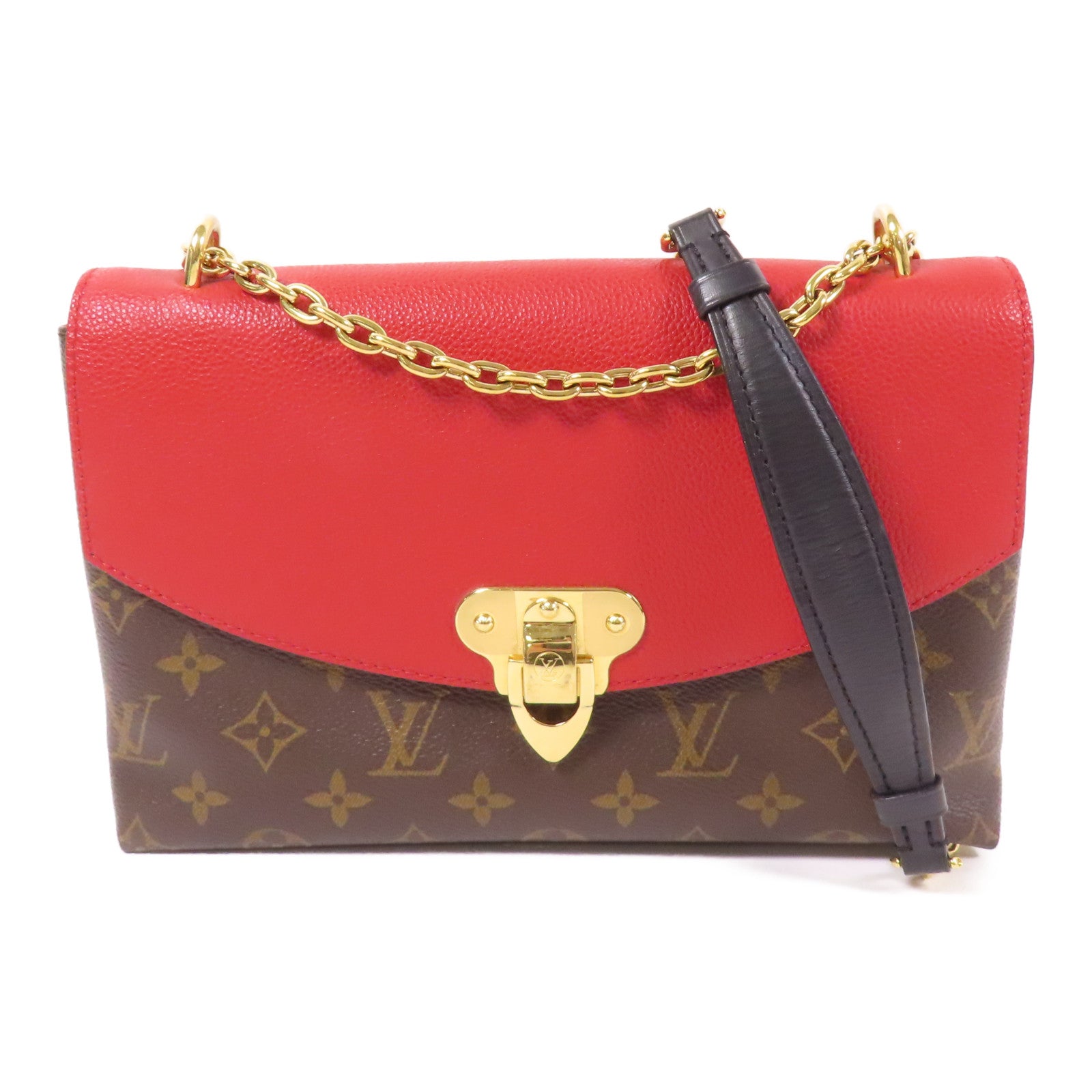 LOUIS VUITTON LV GHW Saint Placide Shoulder Bag M43713 Monogram Brown/Red
