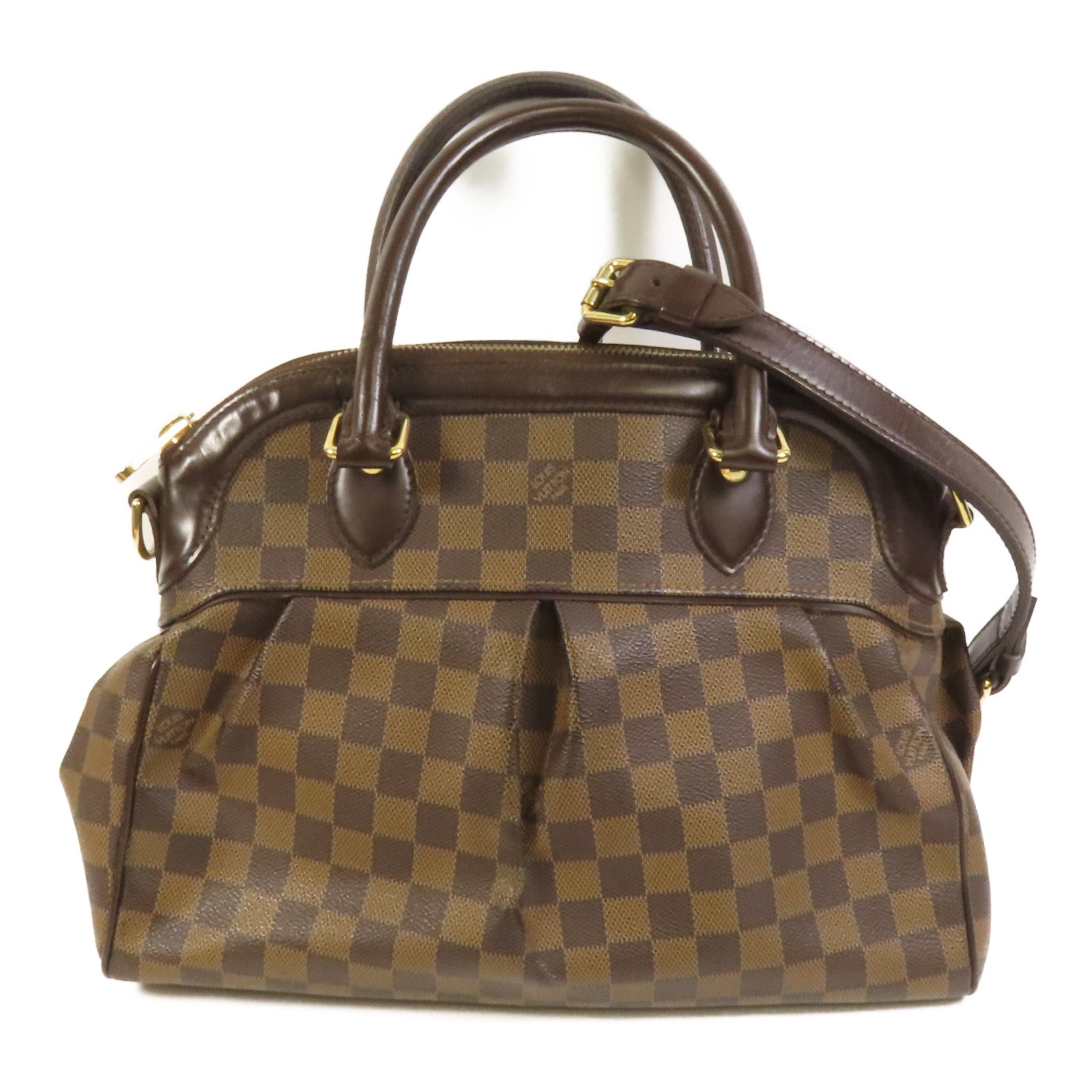 LOUIS VUITTON 【激減優惠】Damier Trevi PM 金扣手挽肩背兩用袋