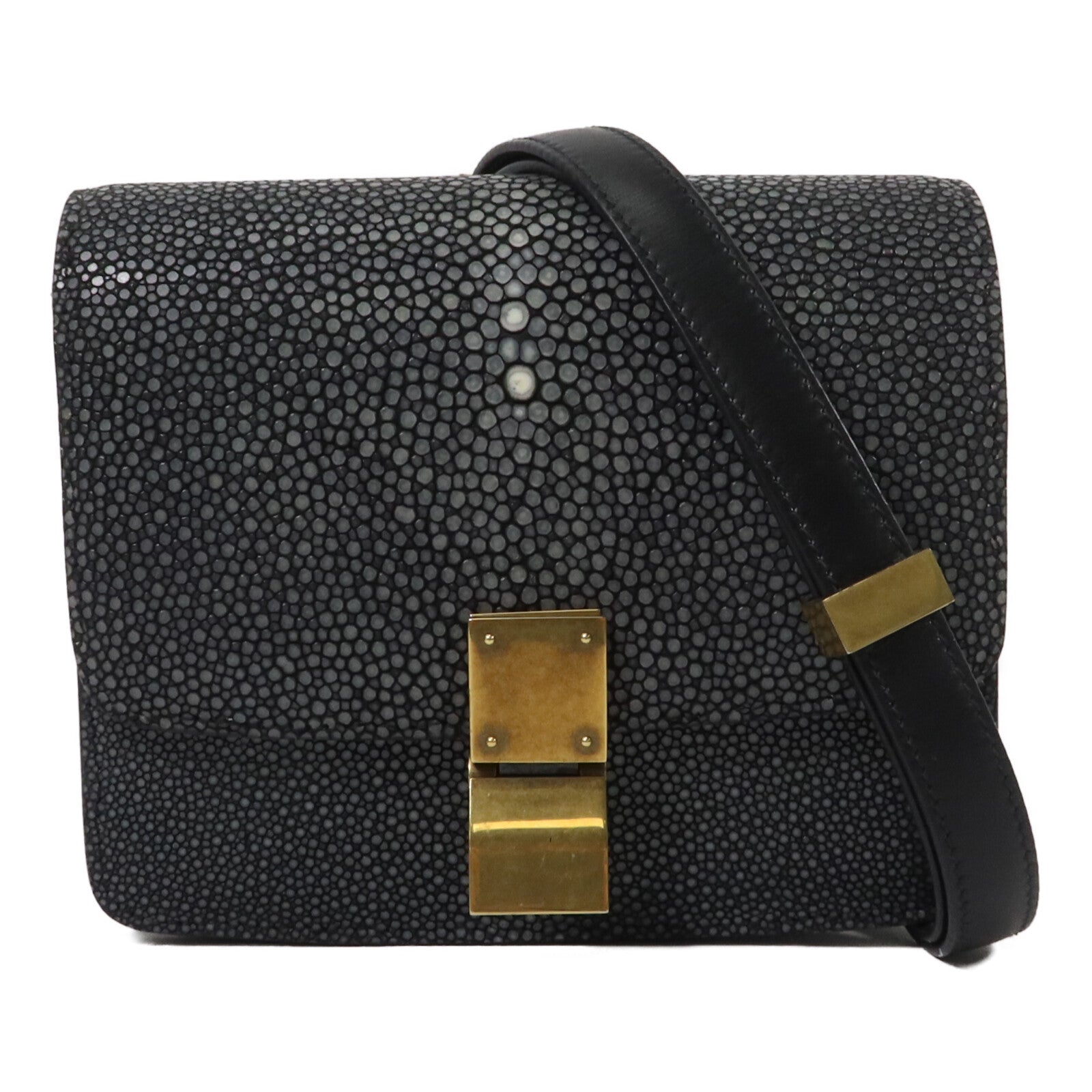 CELINE 魔鬼魚皮革Classic Box Mini肩背袋