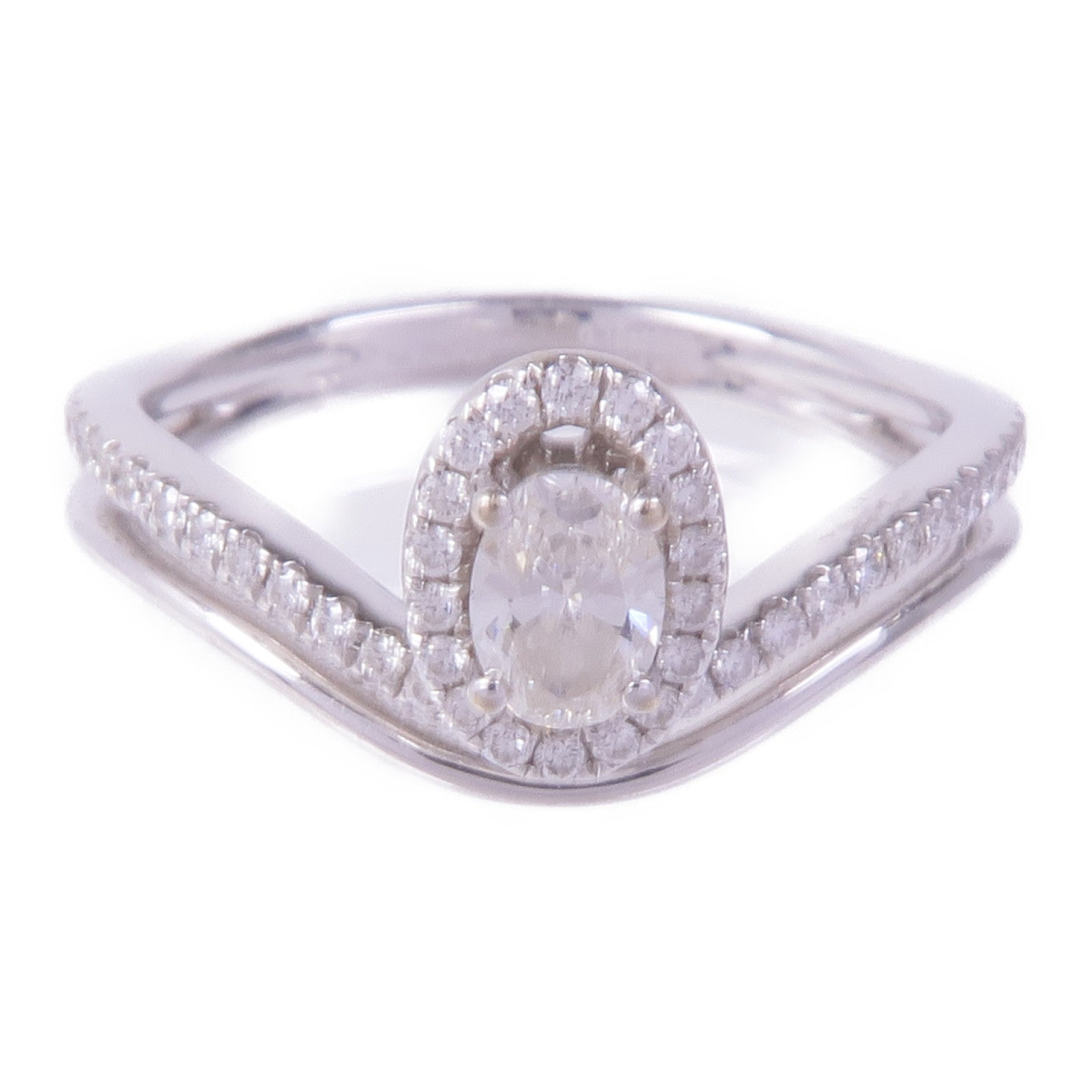 JEWELRY 【激減優惠】18K白金Diamond Ring鑽石戒指US#5.5