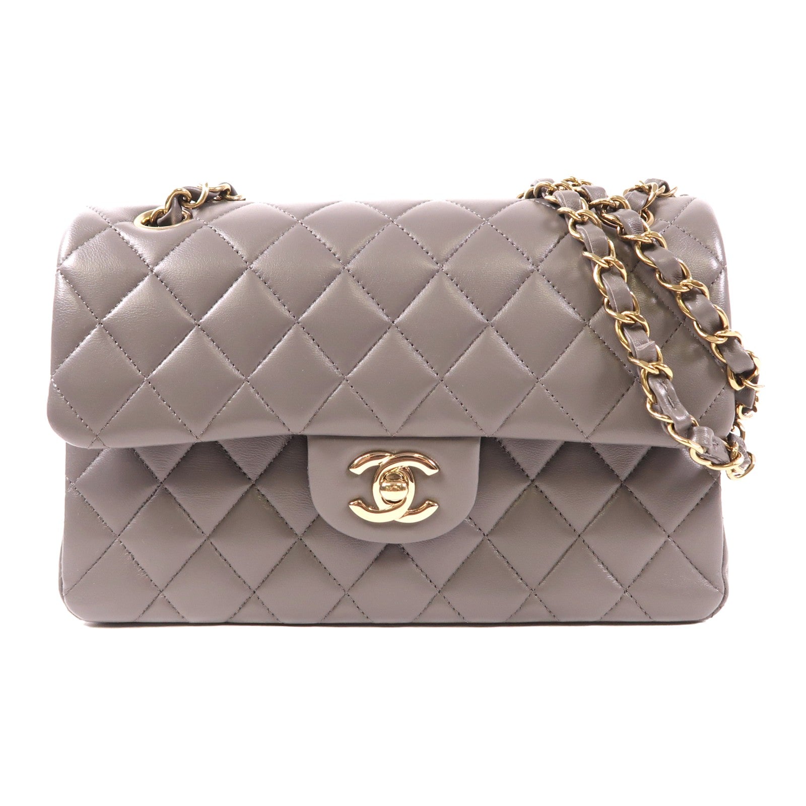 CHANEL 羊皮皮革Classic 23金扣鏈帶肩背袋