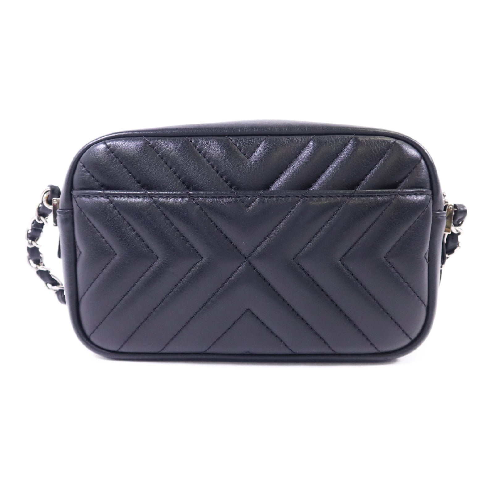 CHANEL 【激減優惠】羊皮皮革Shoulder Bag銀扣鏈帶肩背袋