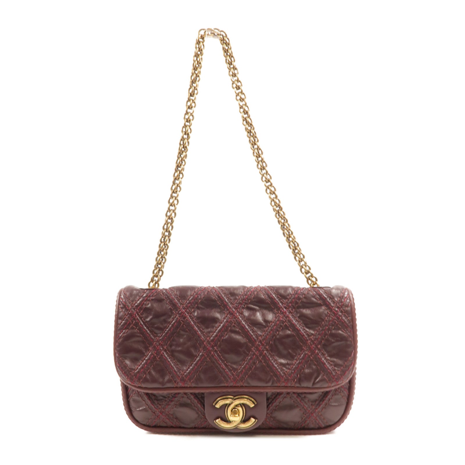 CHANEL 羊皮皮革Chain Shoulder肩背袋