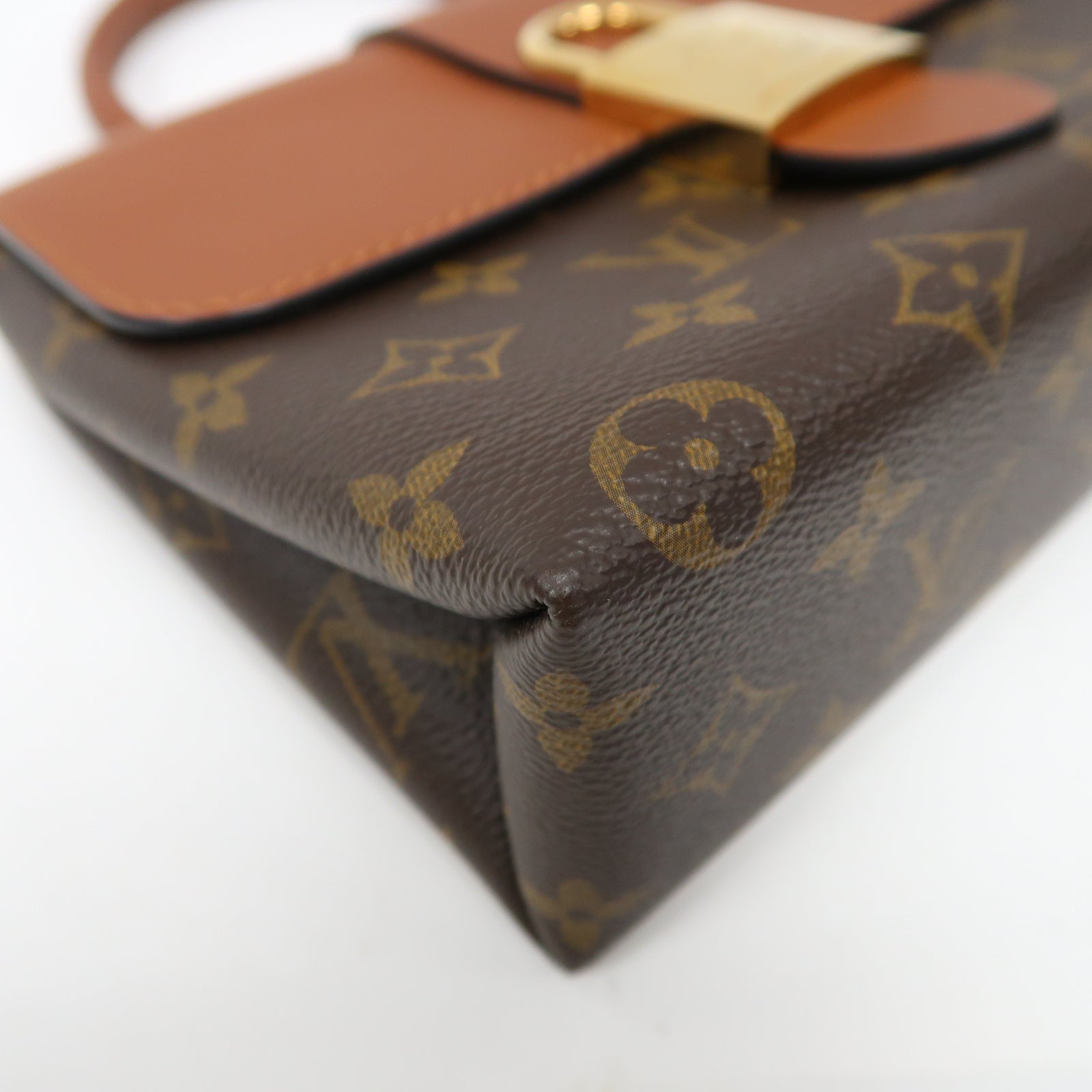 LOUIS VUITTON Monogram Locky BB金扣手挽肩背兩用袋啡色