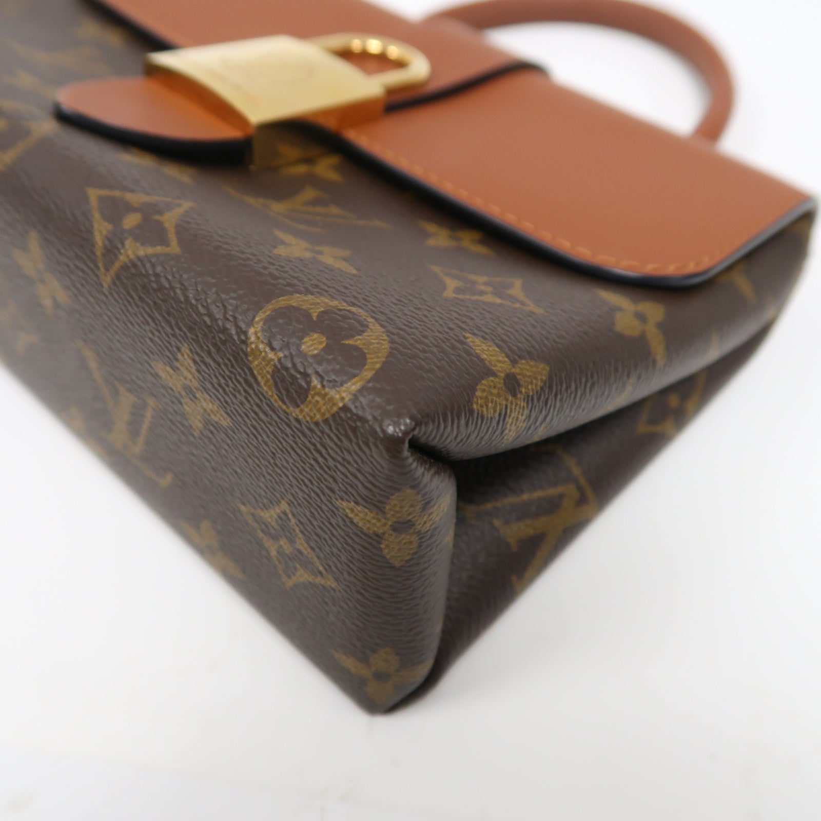 LOUIS VUITTON Monogram Locky BB金扣手挽肩背兩用袋啡色