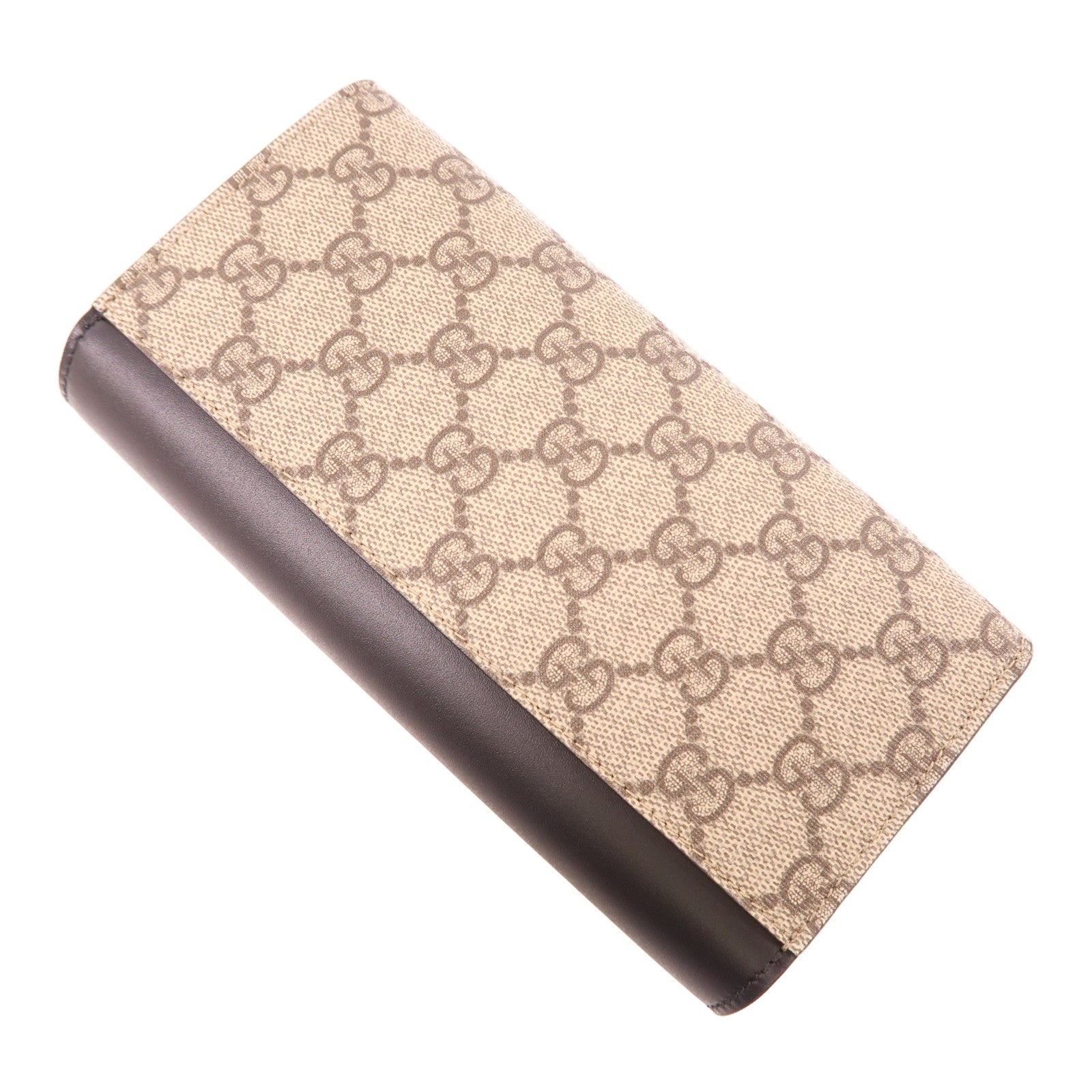 GUCCI 塗層帆布Long Wallet金扣長錢包