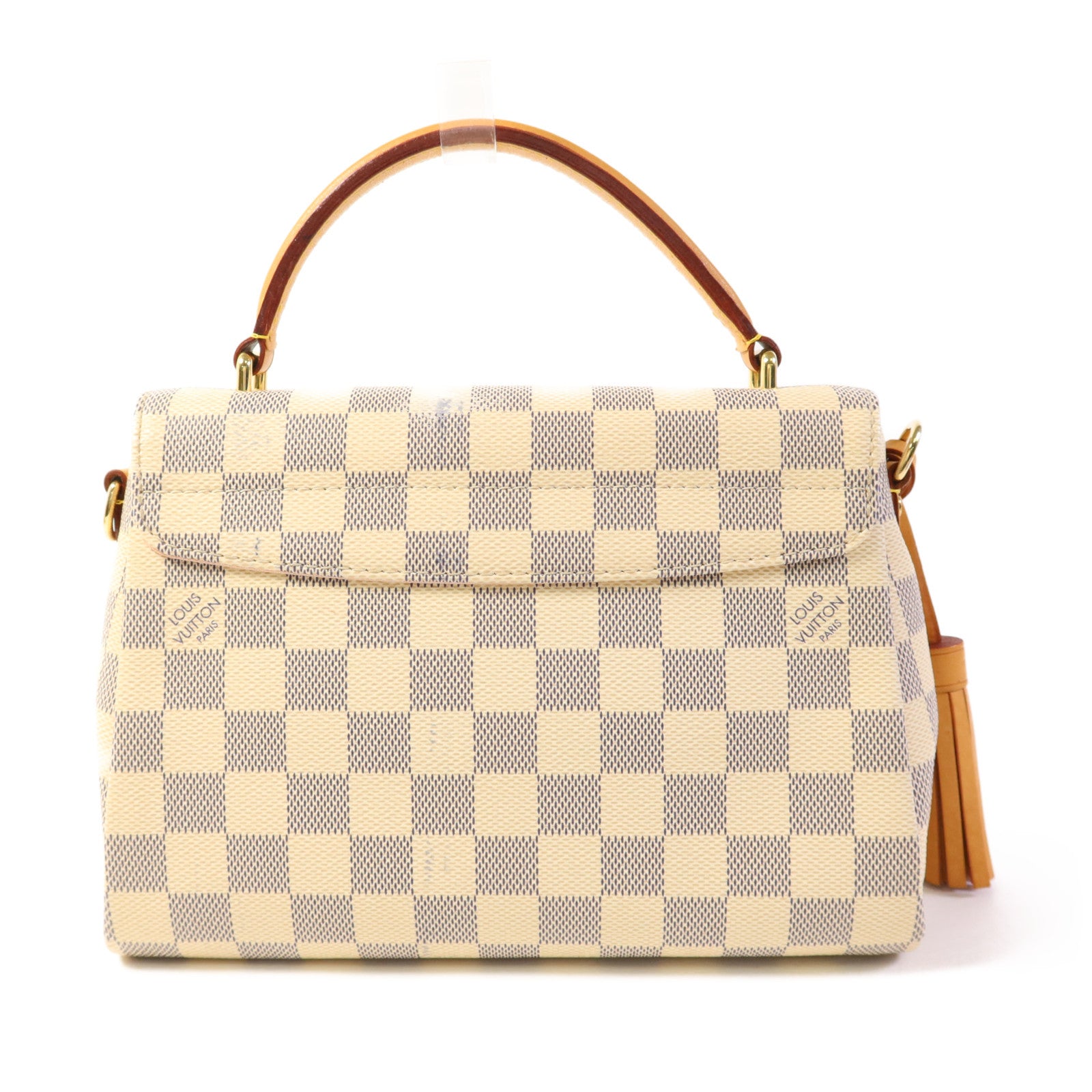 LOUIS VUITTON Damier Azur Croisette金扣手挽肩背兩用袋