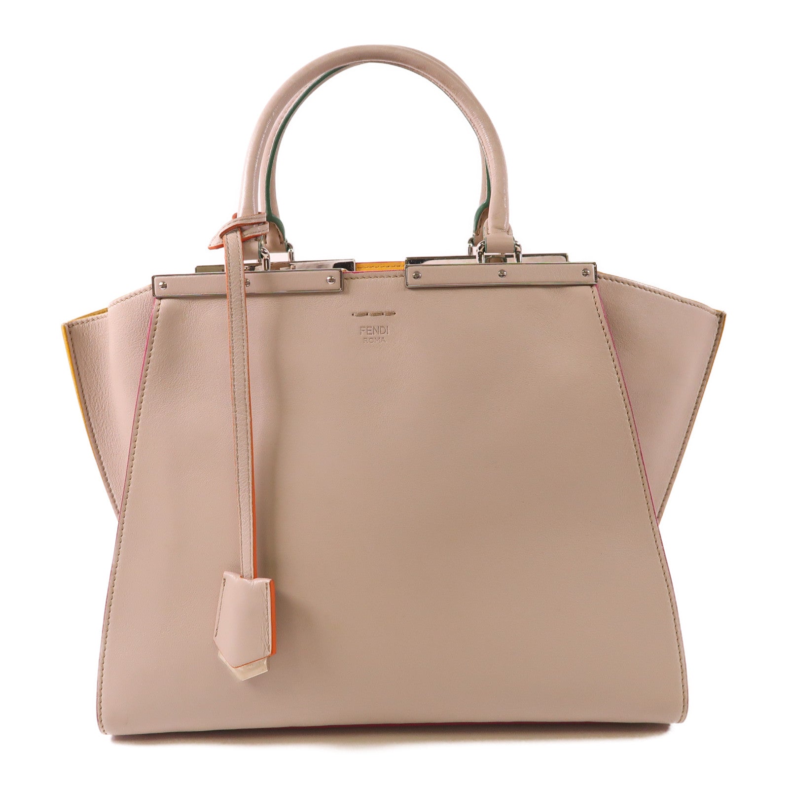 FENDI SHW Handbag 8BH279 Calfskin Leather Grey