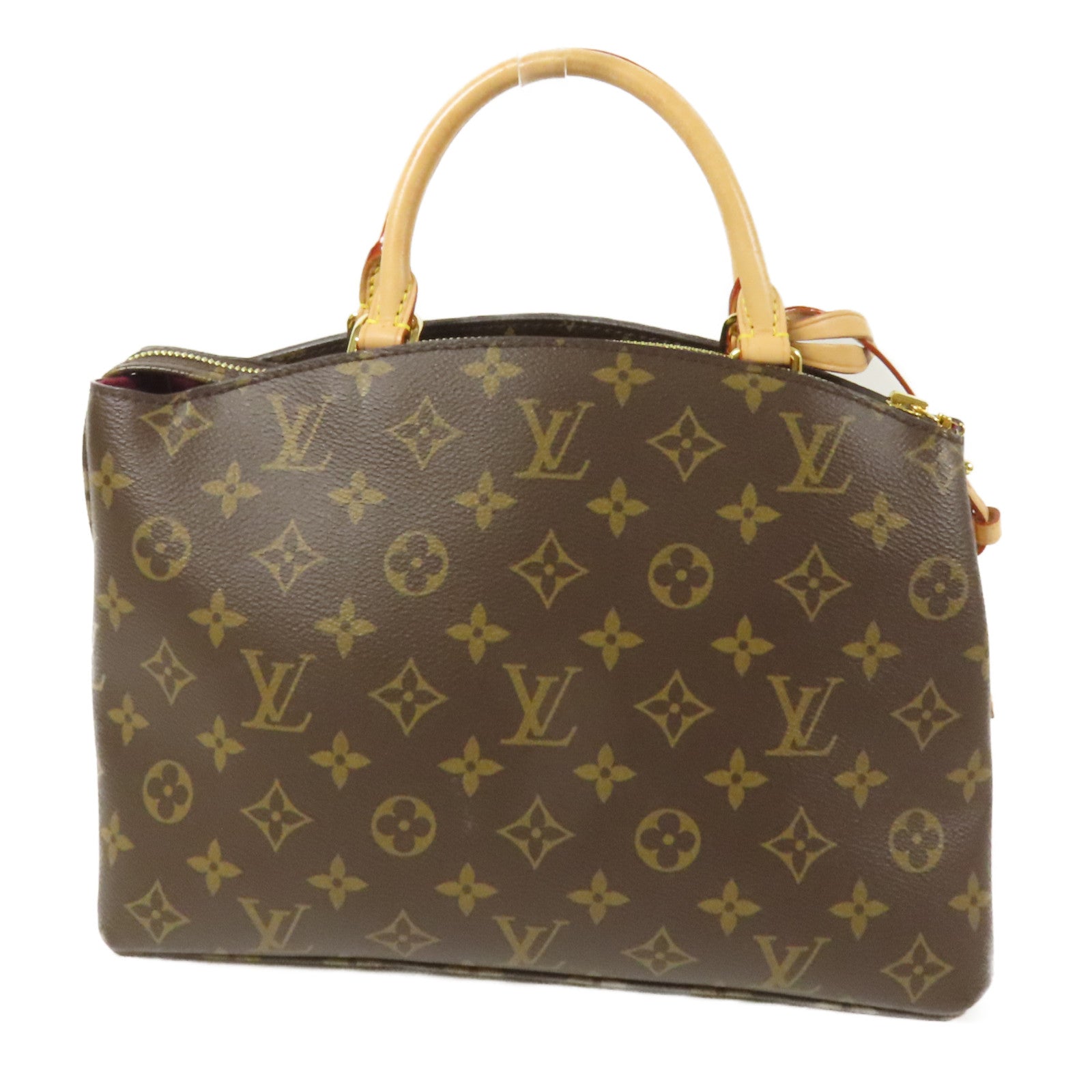 LOUIS VUITTON Monogram Petit Palais金扣手挽肩背兩用袋棕色