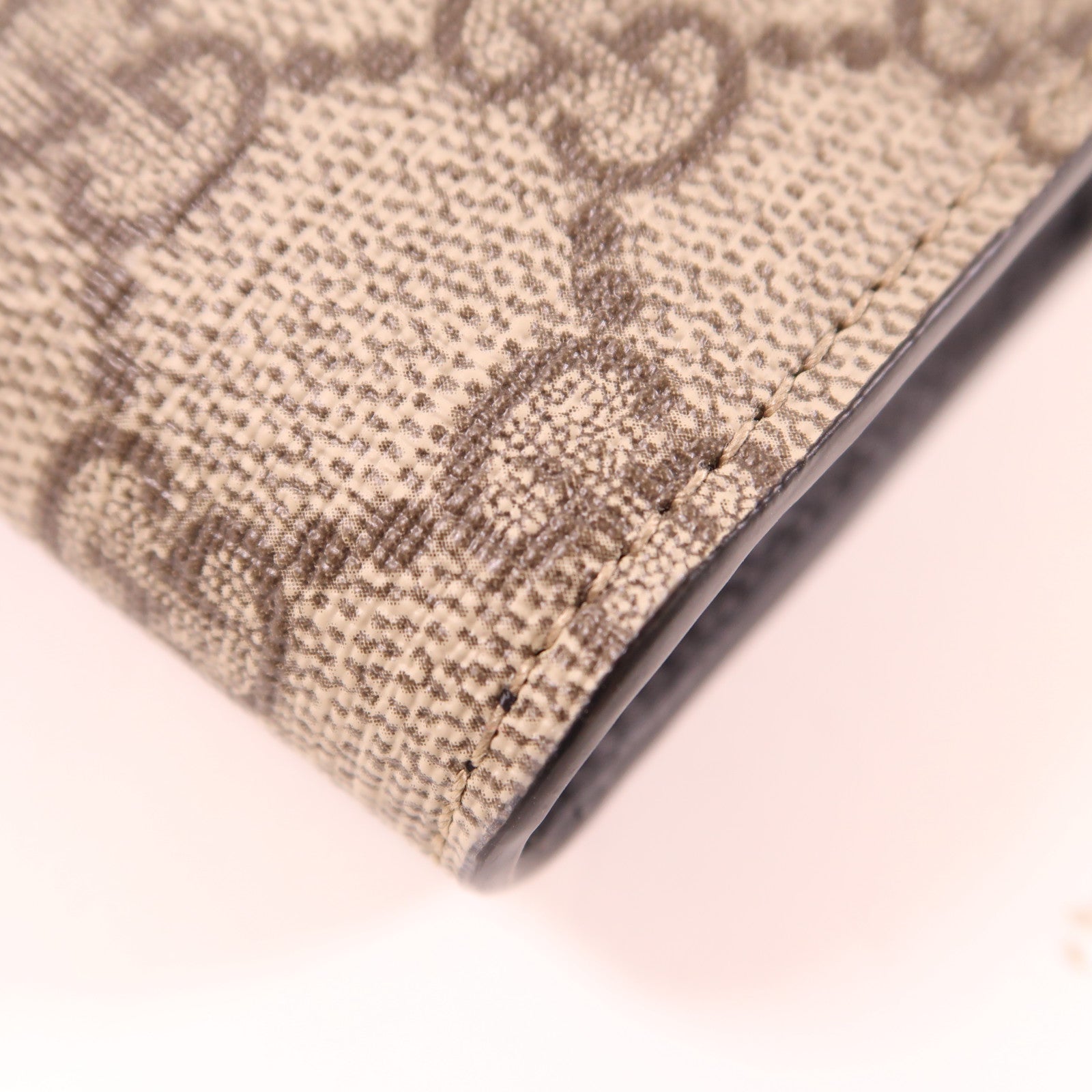 GUCCI 塗層帆布Long Wallet金扣長錢包
