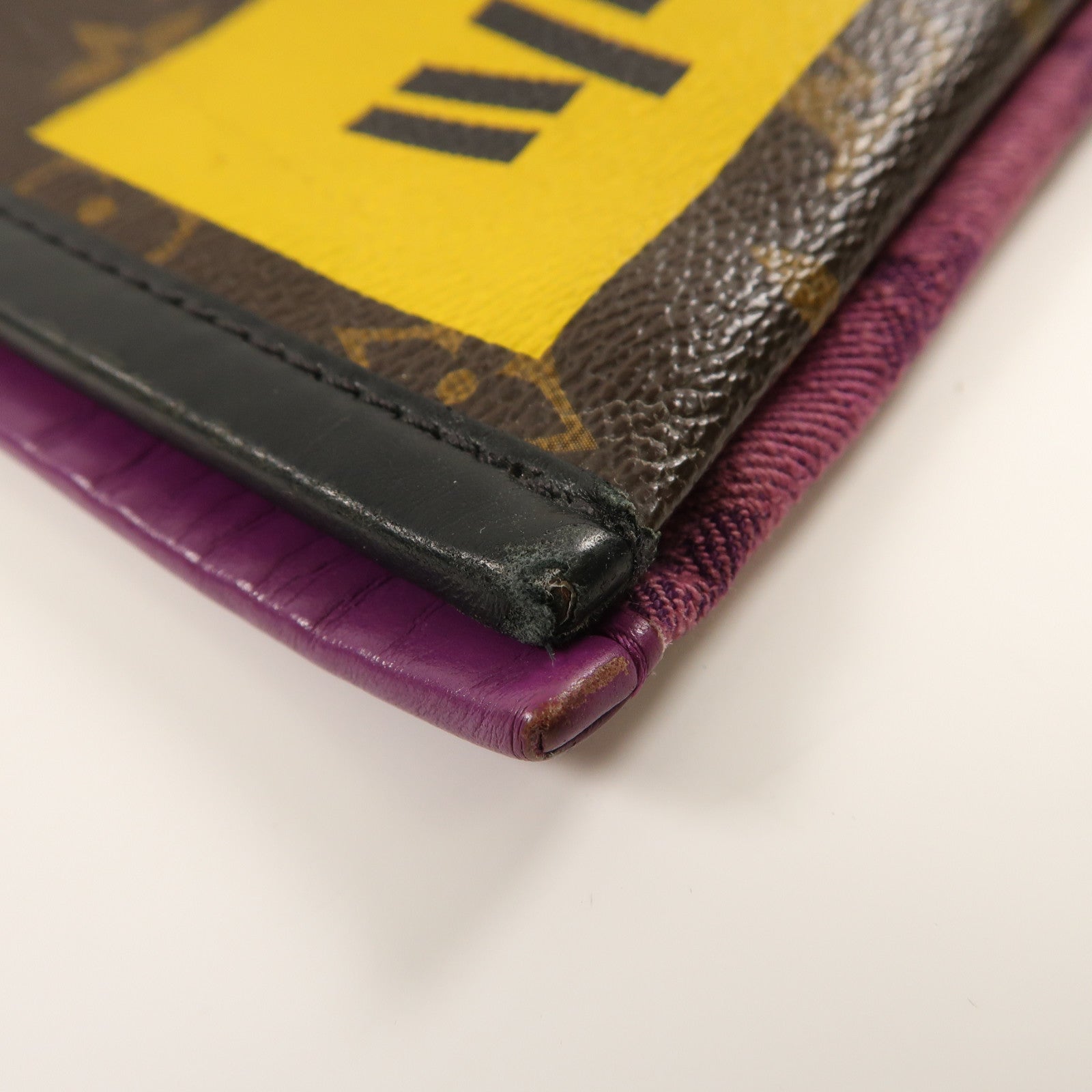 LOUIS VUITTON 【激減優惠】Monogram D.Flat Shoulder金扣鏈帶肩背袋啡色/紫色