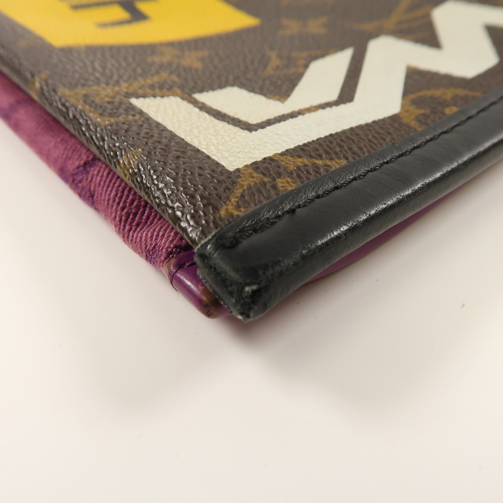 LOUIS VUITTON 【激減優惠】Monogram D.Flat Shoulder金扣鏈帶肩背袋啡色/紫色