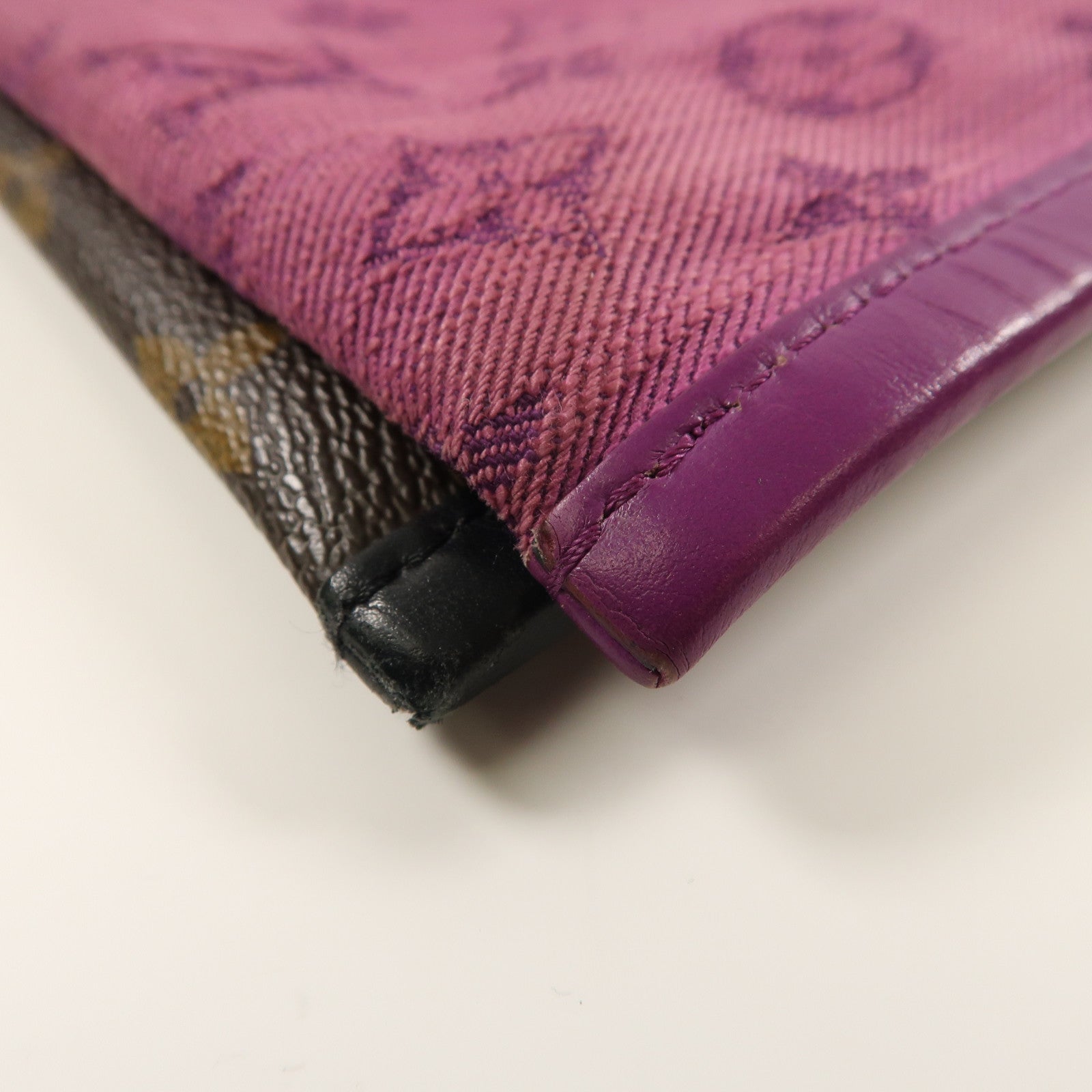 LOUIS VUITTON 【激減優惠】Monogram D.Flat Shoulder金扣鏈帶肩背袋啡色/紫色