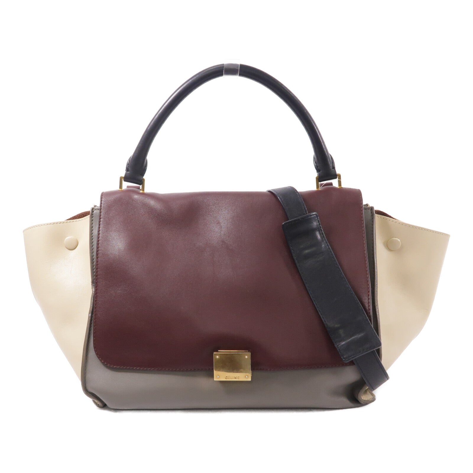 CELINE 牛皮皮革2 Way Shoulder手挽肩背兩用袋