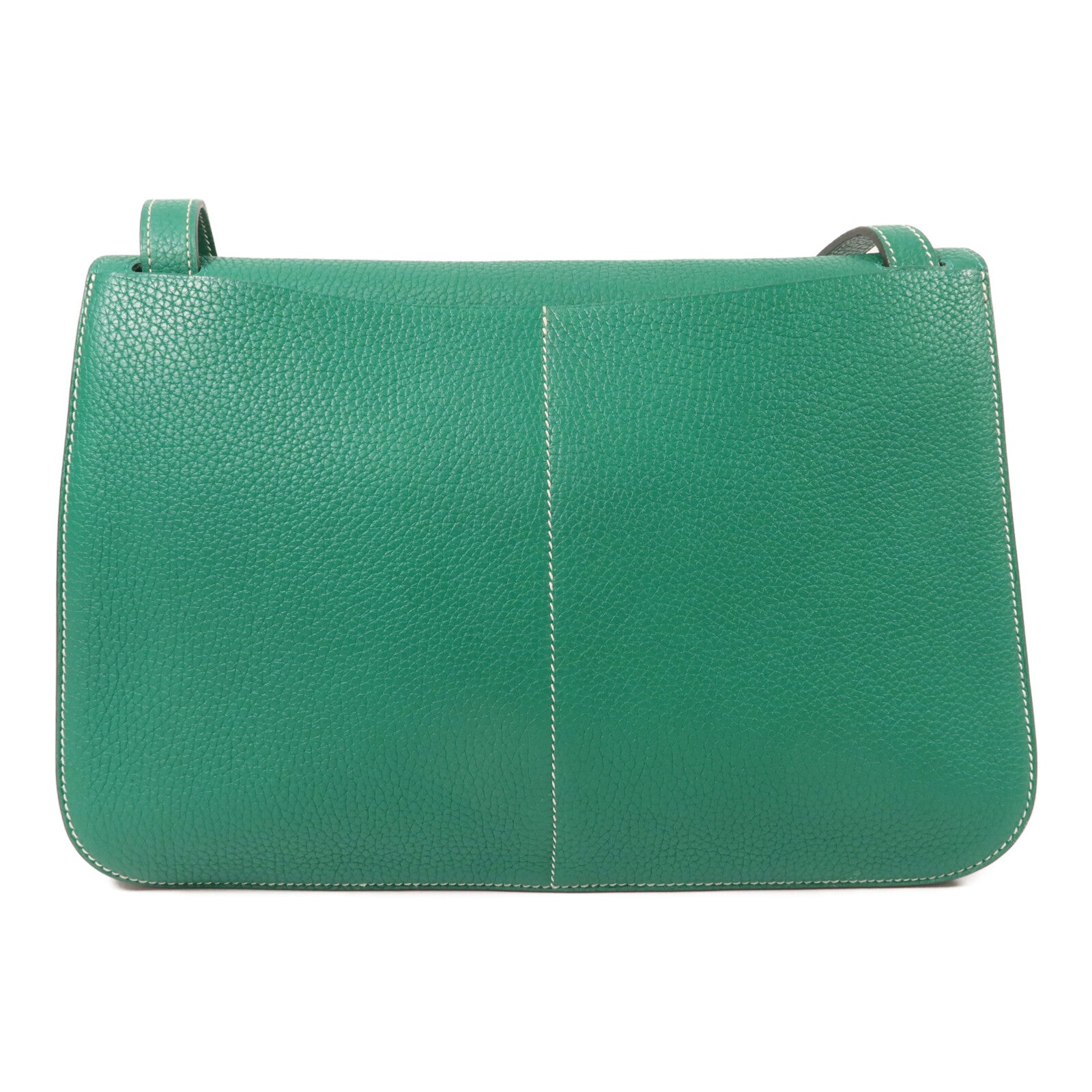 HERMES Clemence皮革Halzan 31手挽肩背兩用袋Vert Vertigo