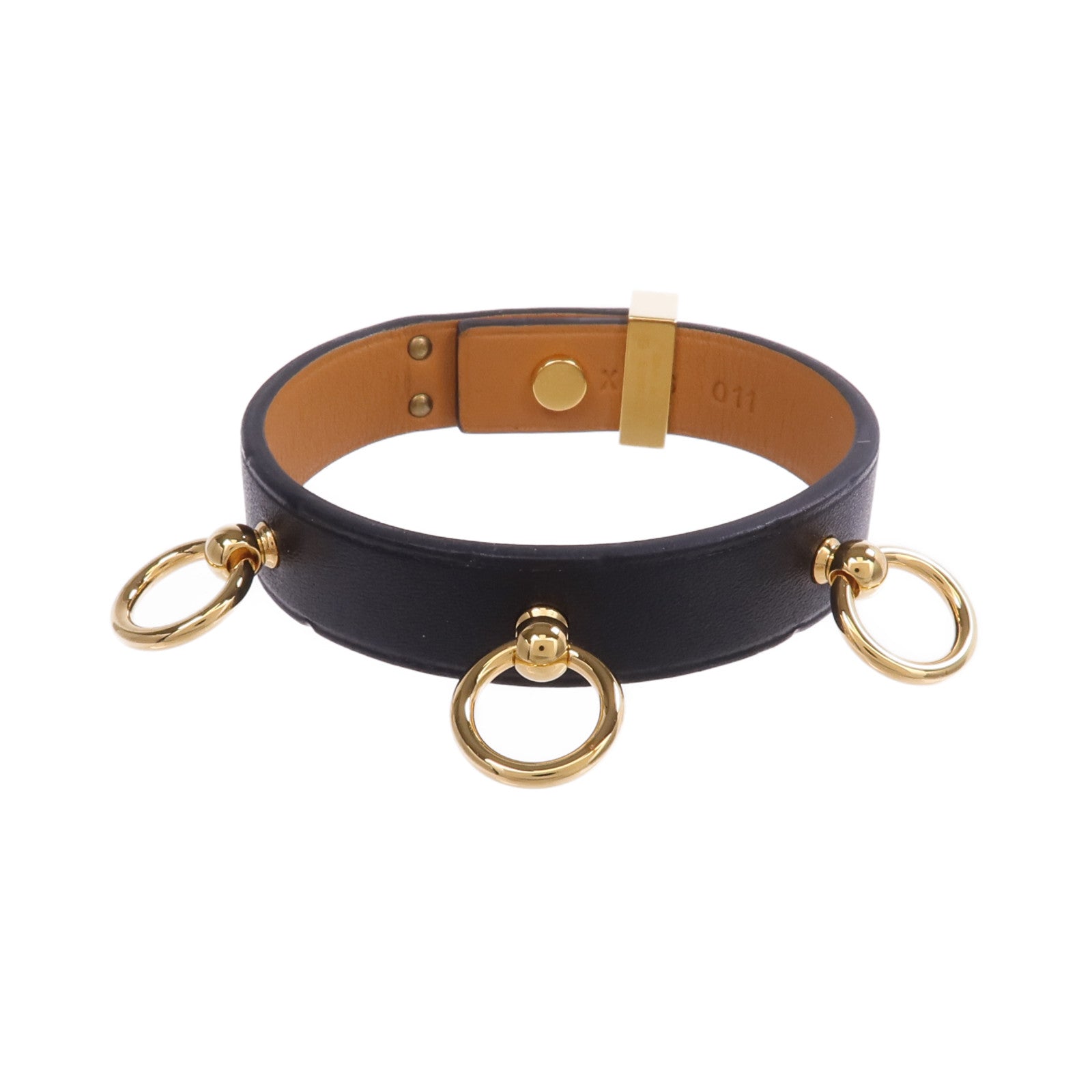 HERMES 【激減優惠】Swift皮革Mini Dog Anneaux金扣手帶Noir
