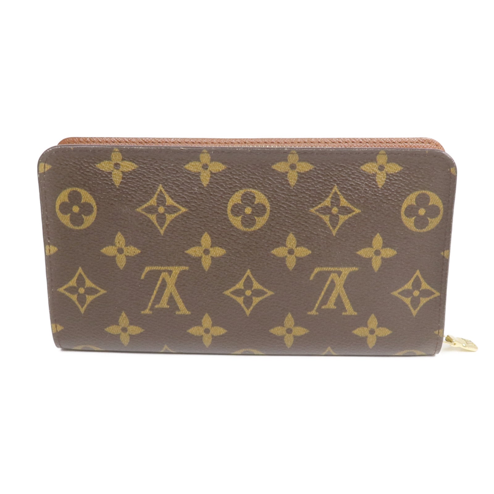 LOUIS VUITTON Monogram Porte Monnaie Zip金扣長錢包