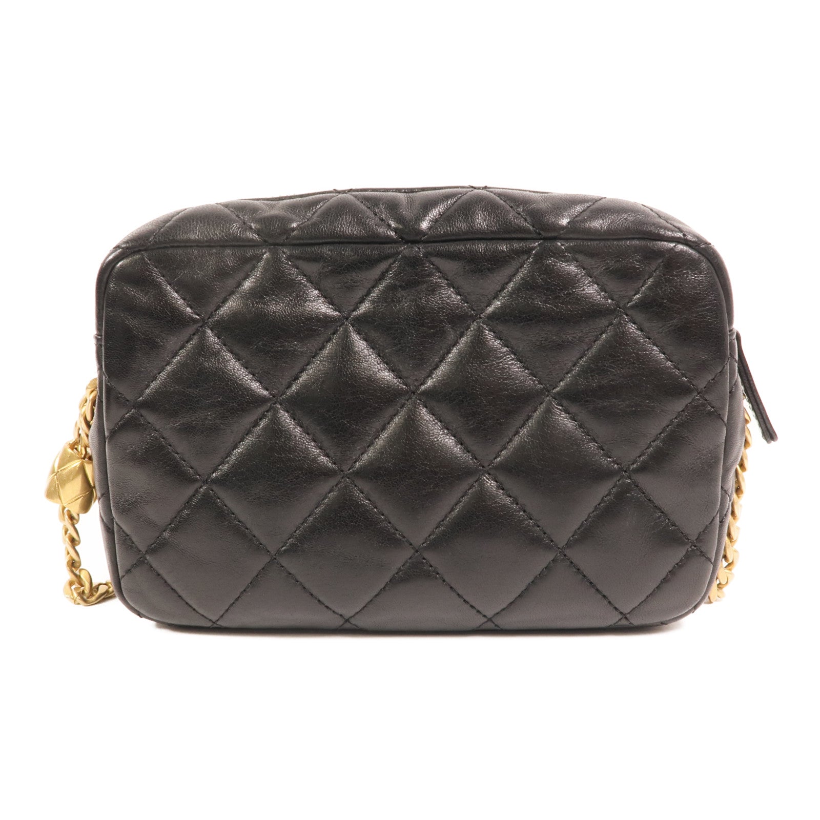 CHANEL 【激減優惠】羊皮皮革Chain Shoulder金扣鏈帶肩背袋
