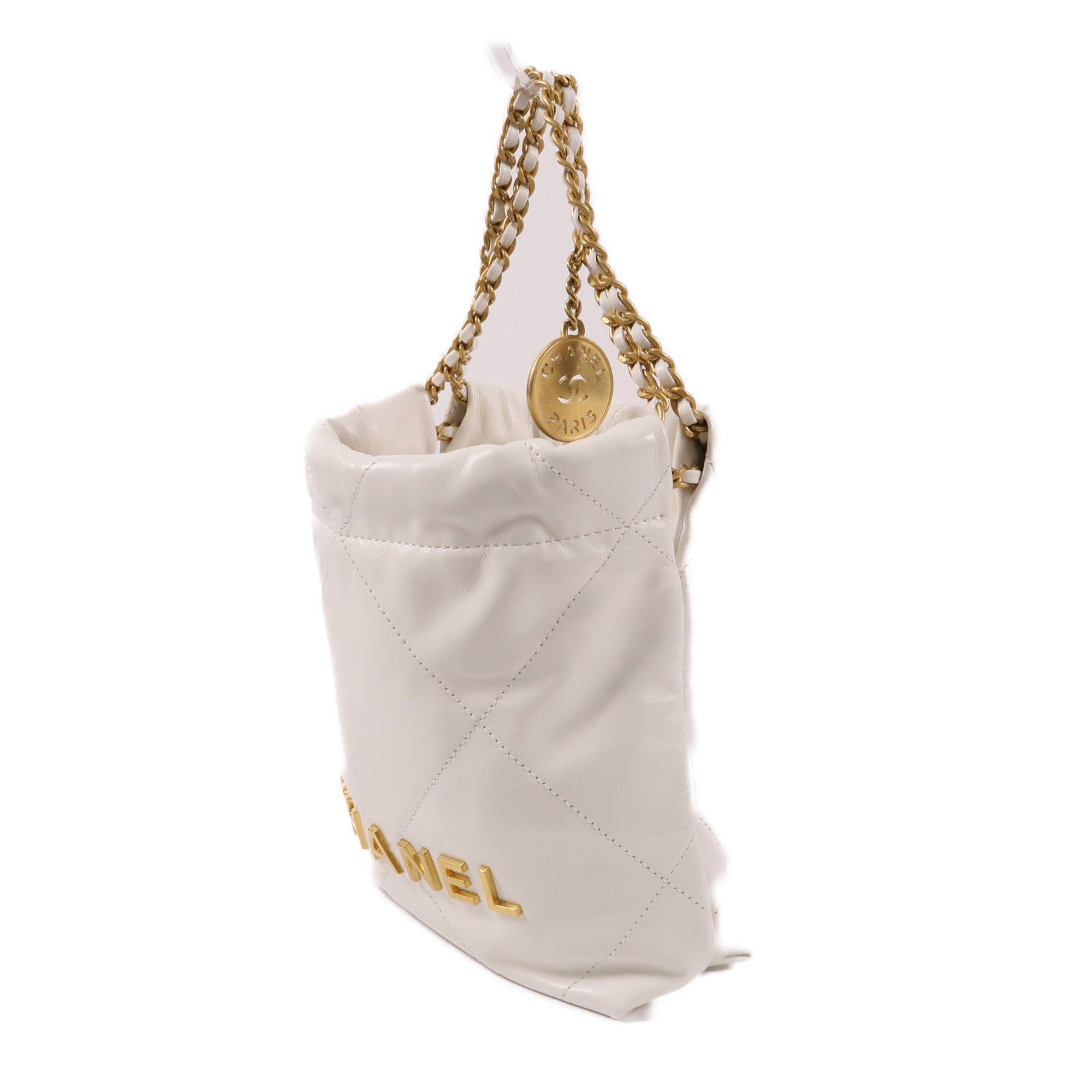 CHANEL 【激減優惠】牛皮皮革22 Mini鏈帶肩背袋