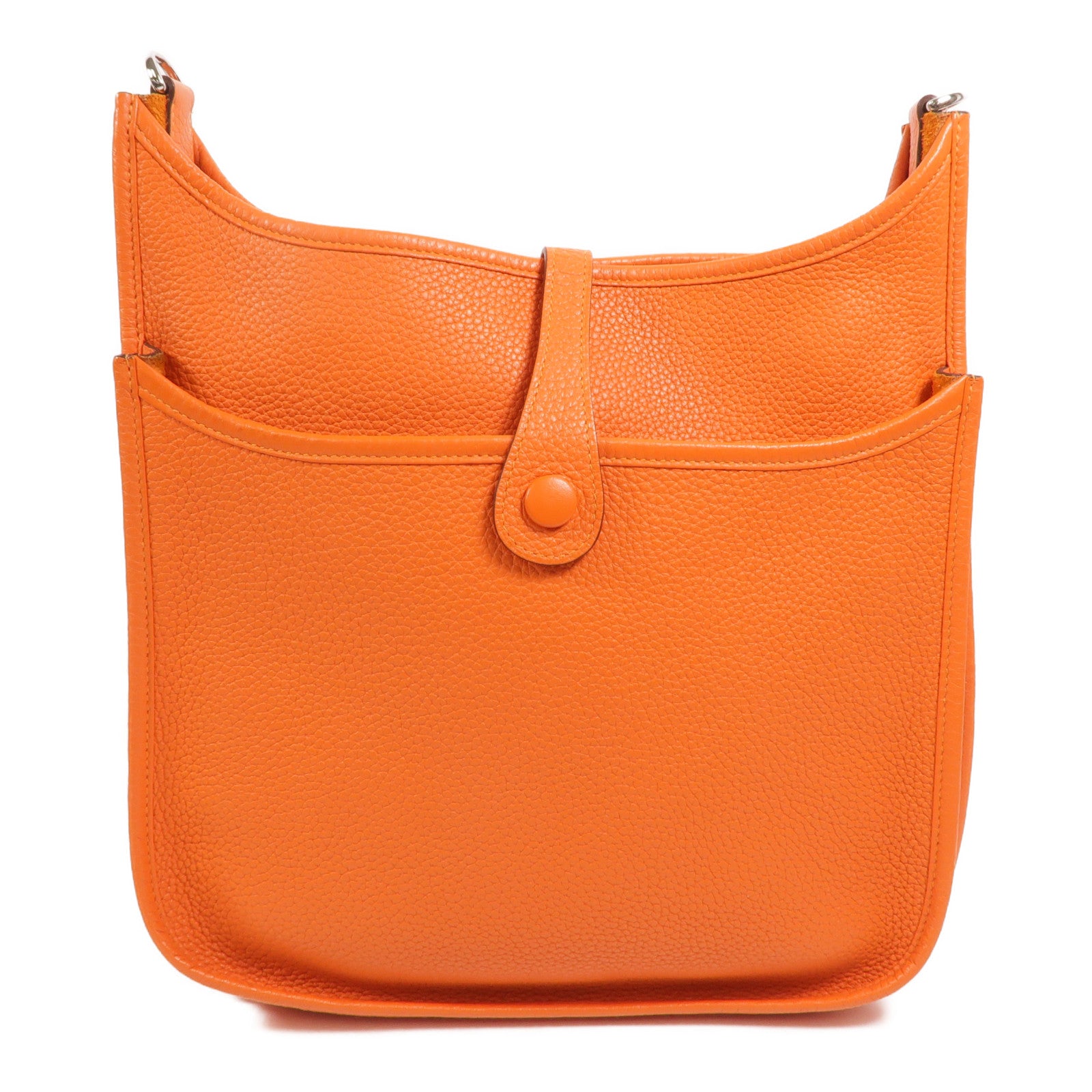 HERMES Clemence皮革Evelyne PM肩背袋Feu