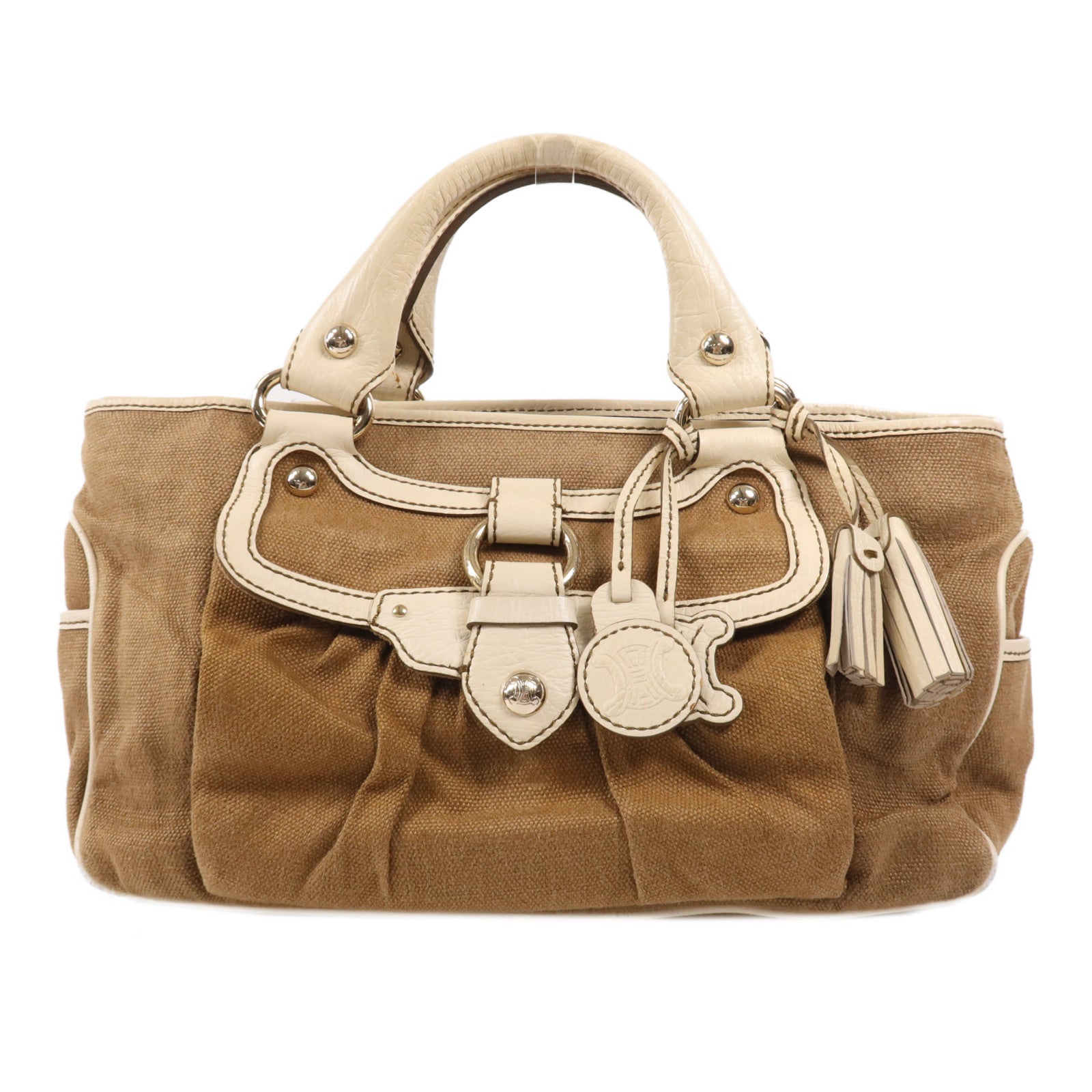 CELINE 帆布Hand Bag金扣手挽袋