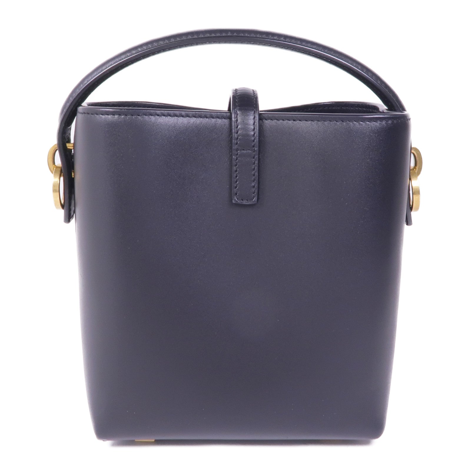 SAINT LAURENT 羊皮皮革LE 37 Mini Bucket Bag金扣手挽肩背兩用袋