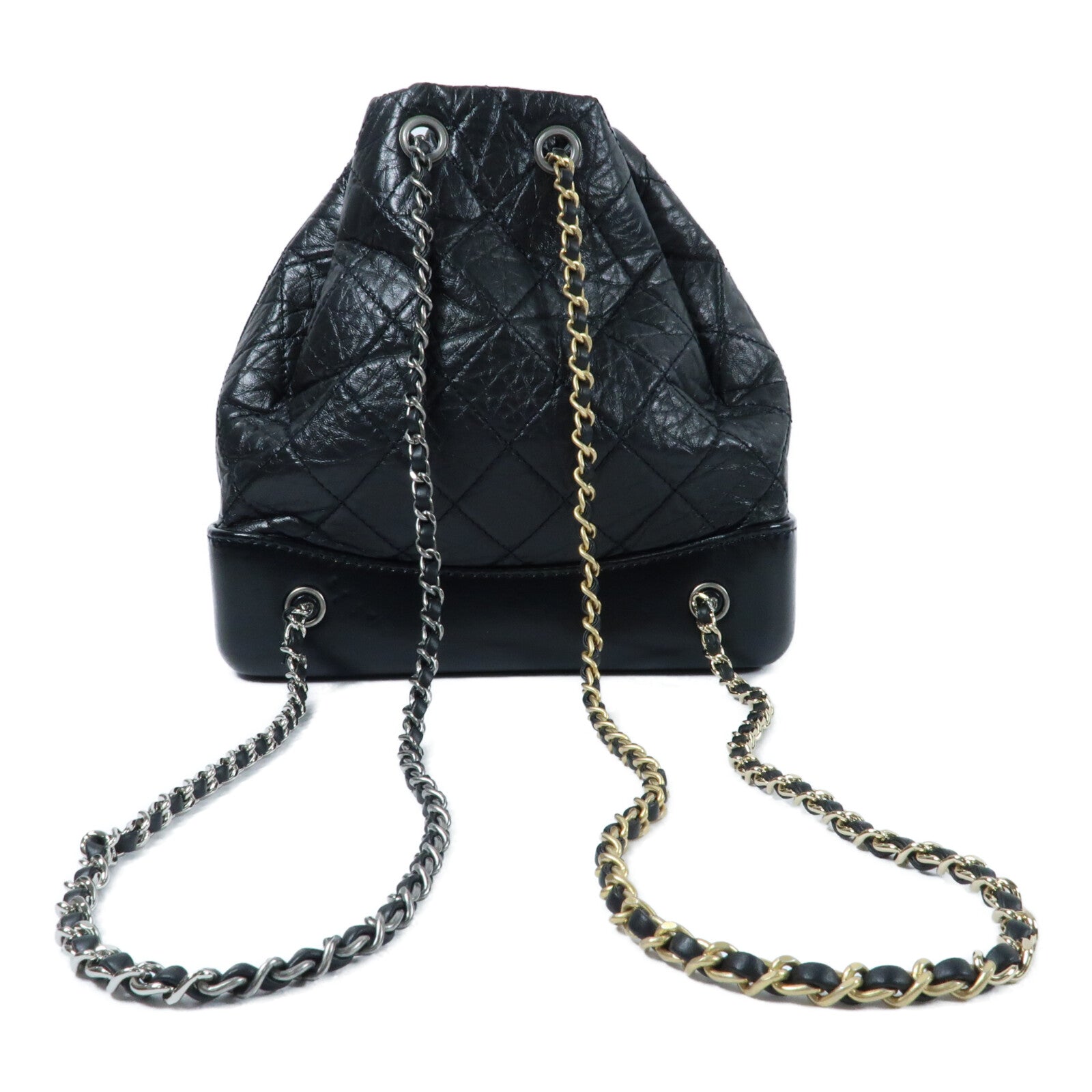 CHANEL 牛皮皮革Gabrielle Backpack鏈帶背包