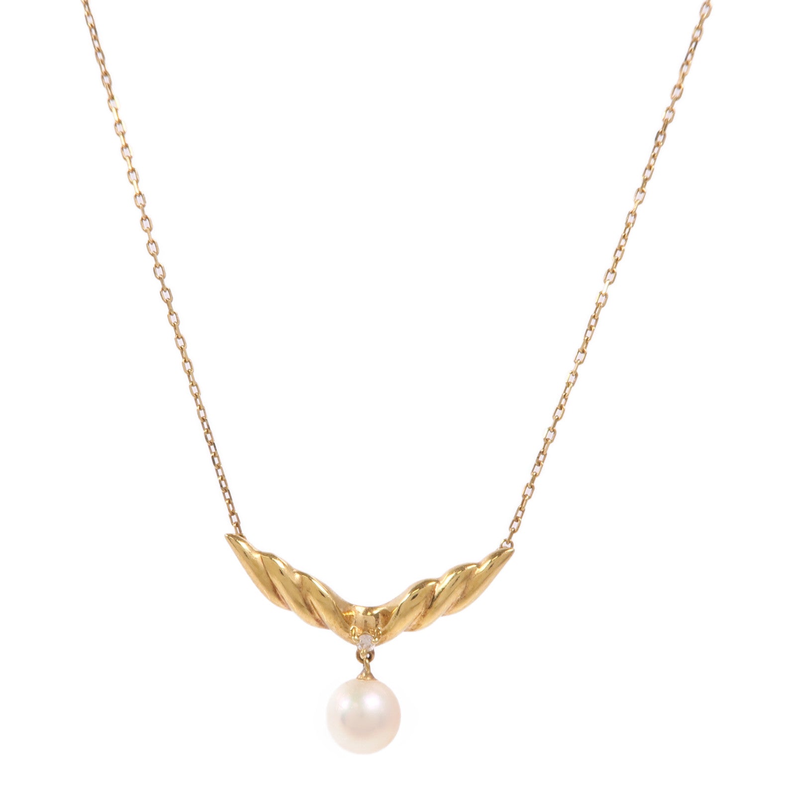 JEWELRY 18K黃金Pearl/Diamond Necklace珍珠鑽石項鍊