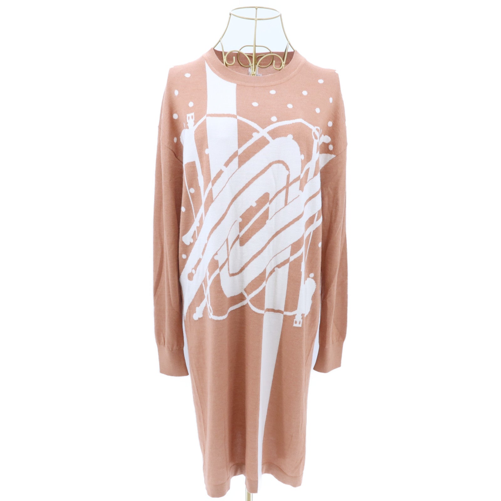 HERMES Cashmere Clic Clac Knit One-Piece連身裙