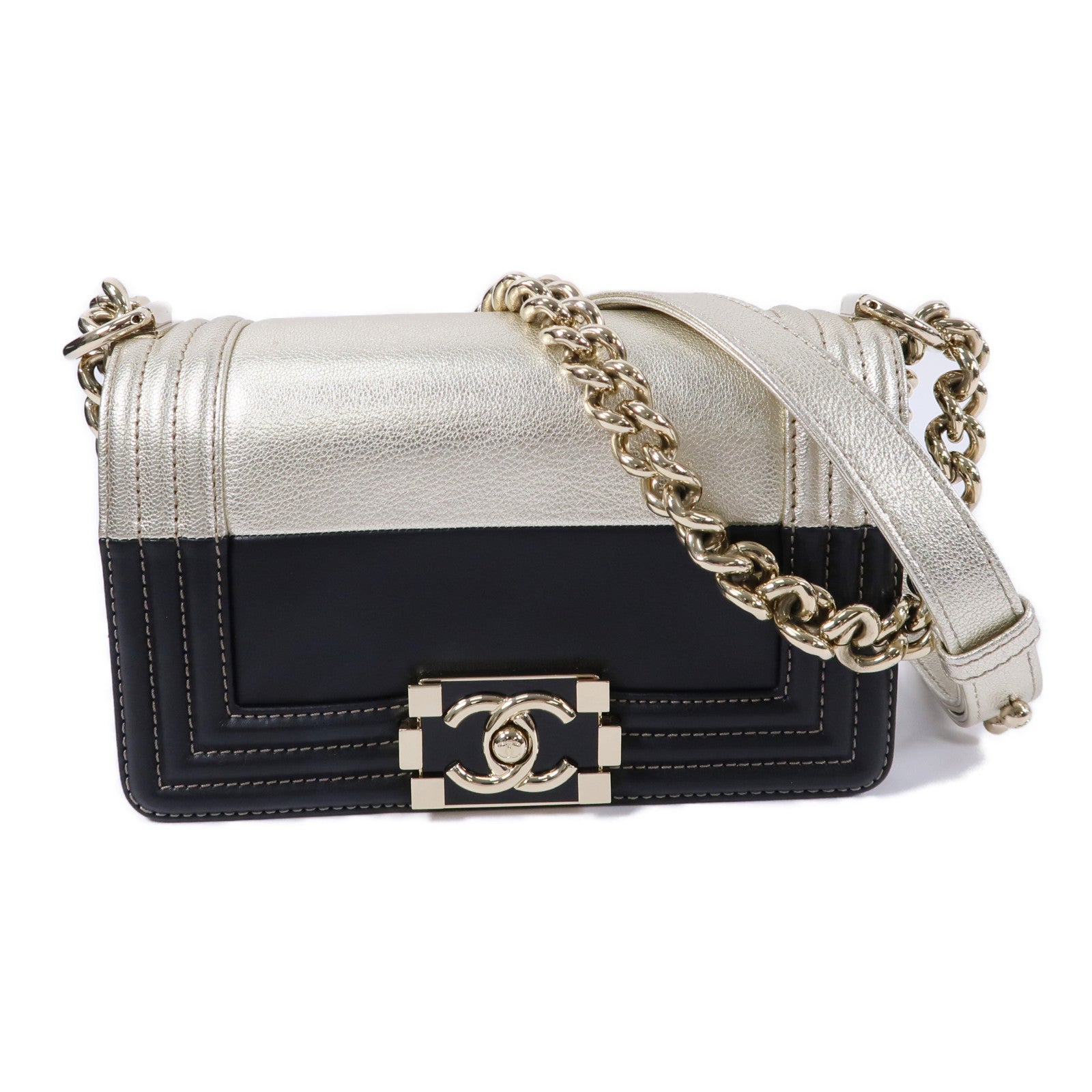 CHANEL 【激減優惠】牛皮皮革Boy 20鏈帶肩背袋