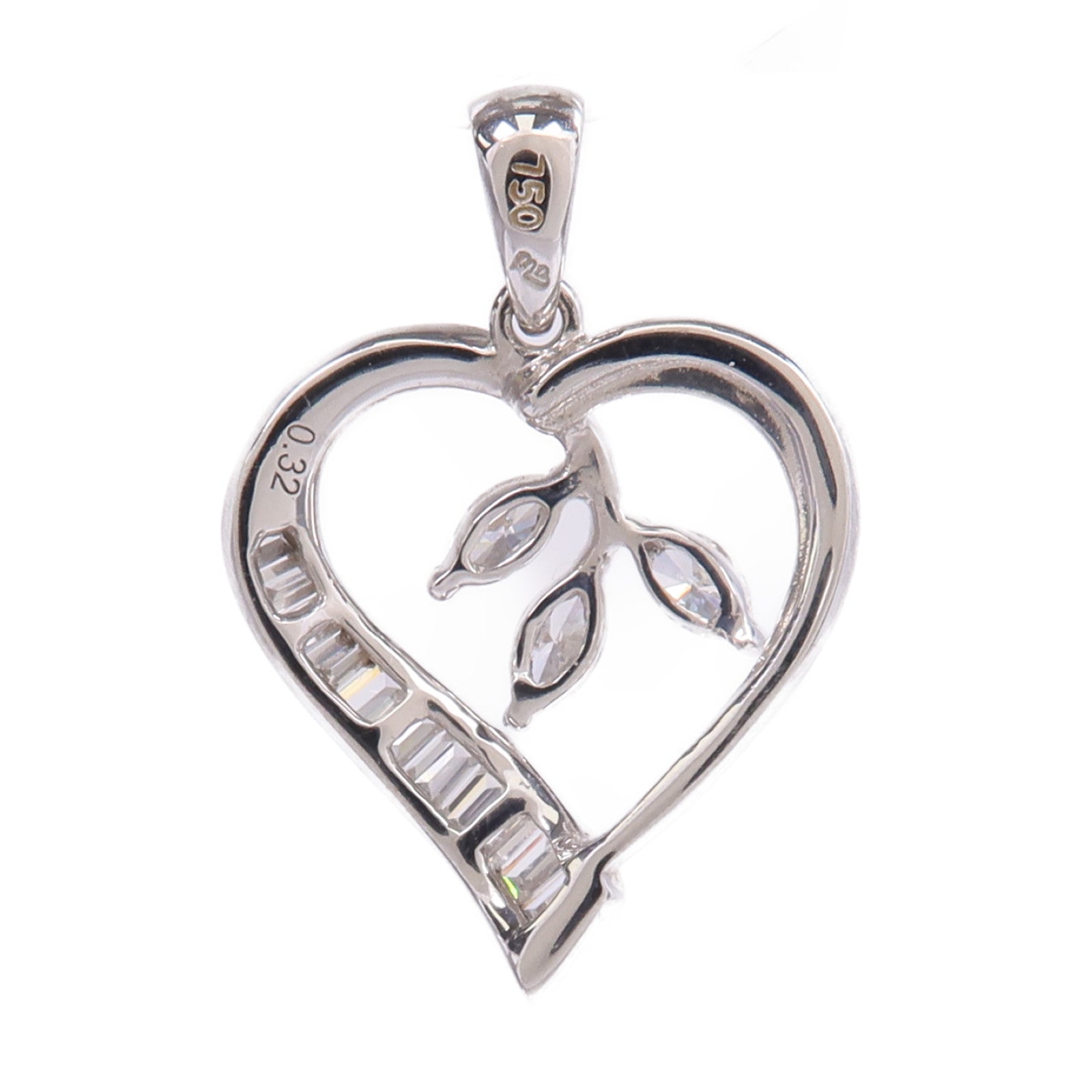 JEWELRY 【激減優惠】18K白金Diamond Pendant Top鑽石吊墜