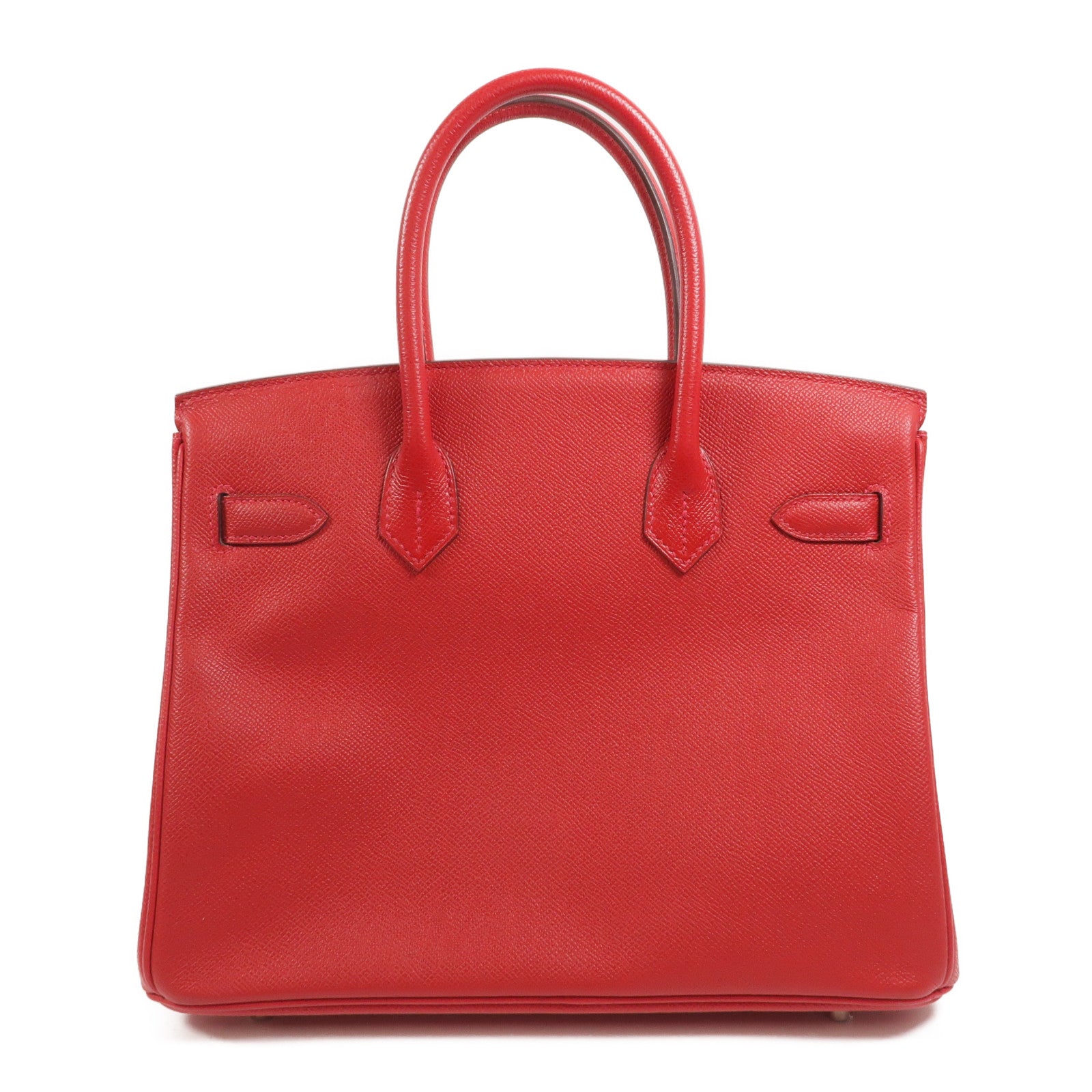 HERMES Epsom皮革Birkin 30手挽袋Rouge Casaque