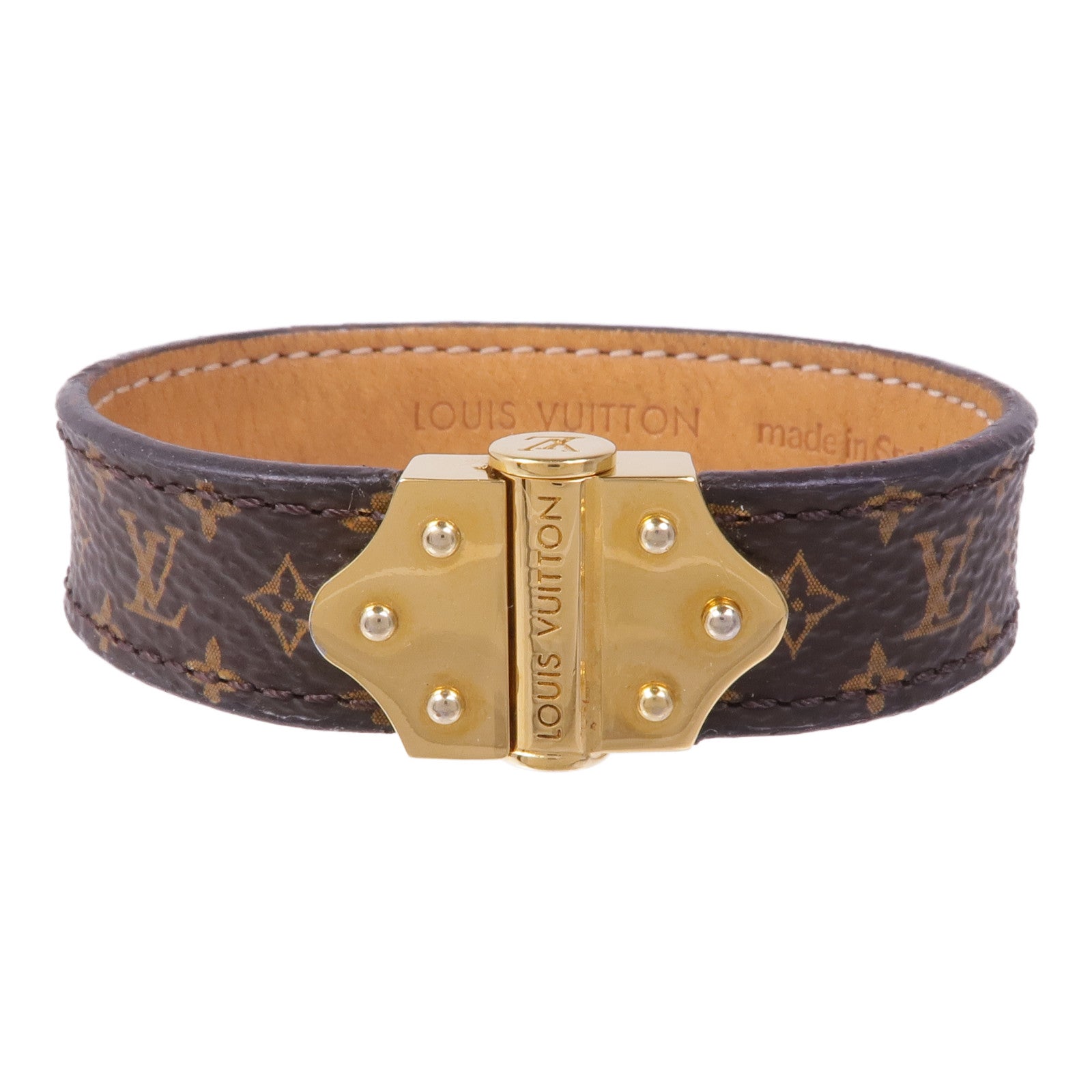 LOUIS VUITTON Monogram Sprit Bracelet金扣手帶