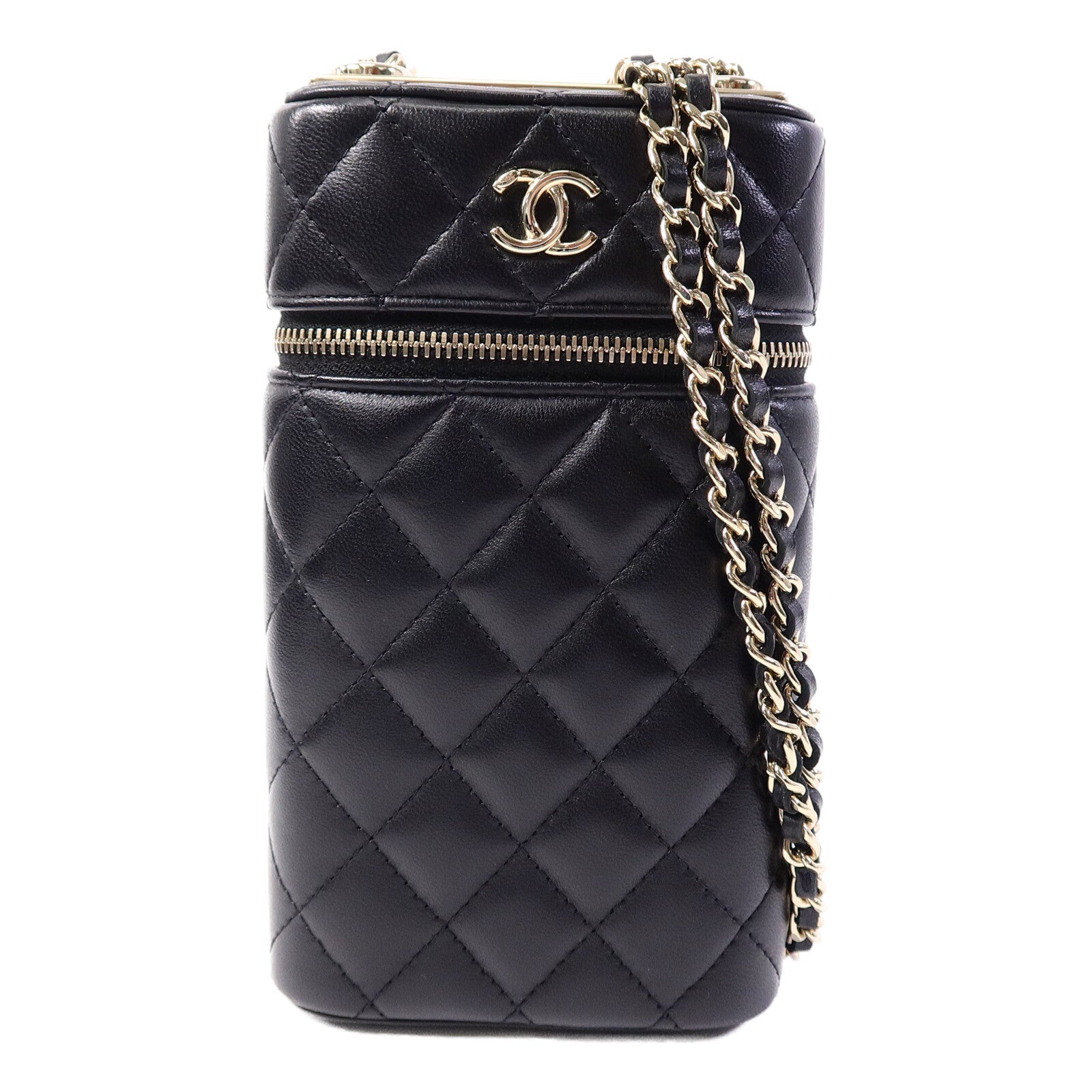 CHANEL 羊皮皮革Trendy CC Phone Bag鏈帶肩背袋